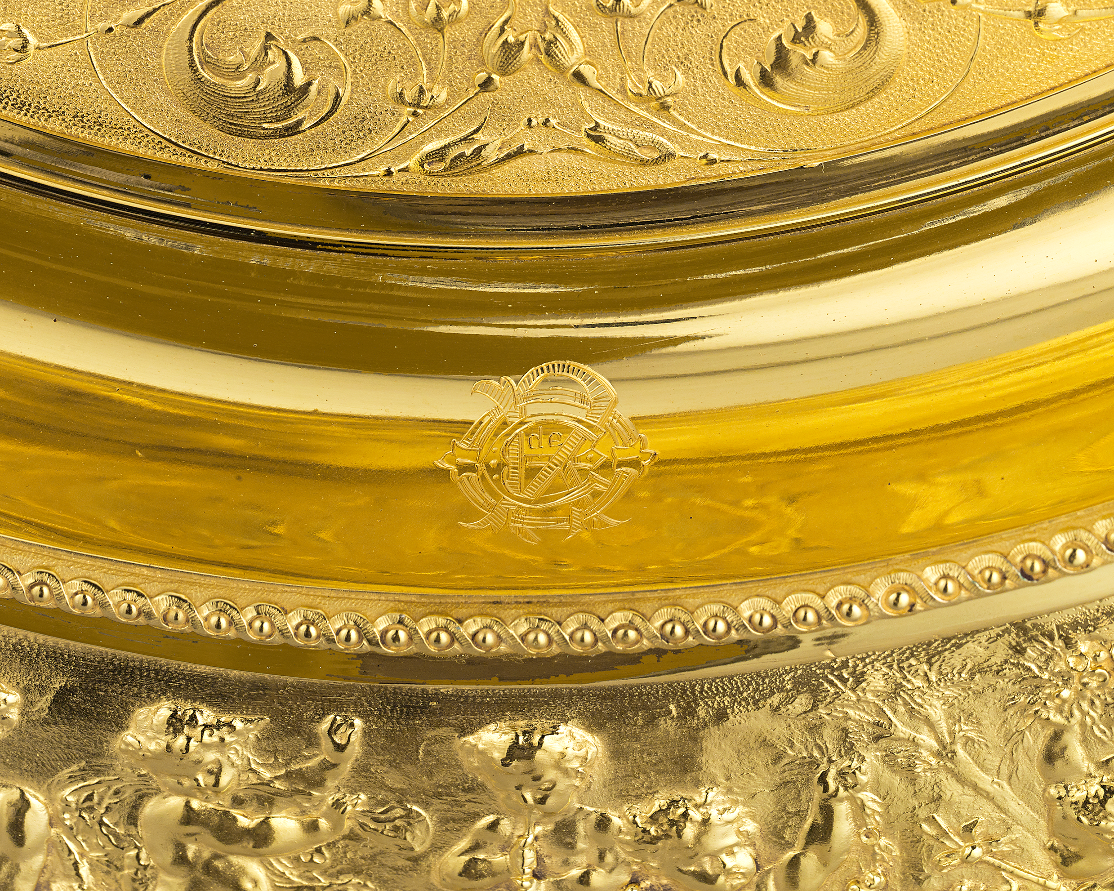 Rothschild "Poetry" Silver Gilt Salver by Elkington & Co.