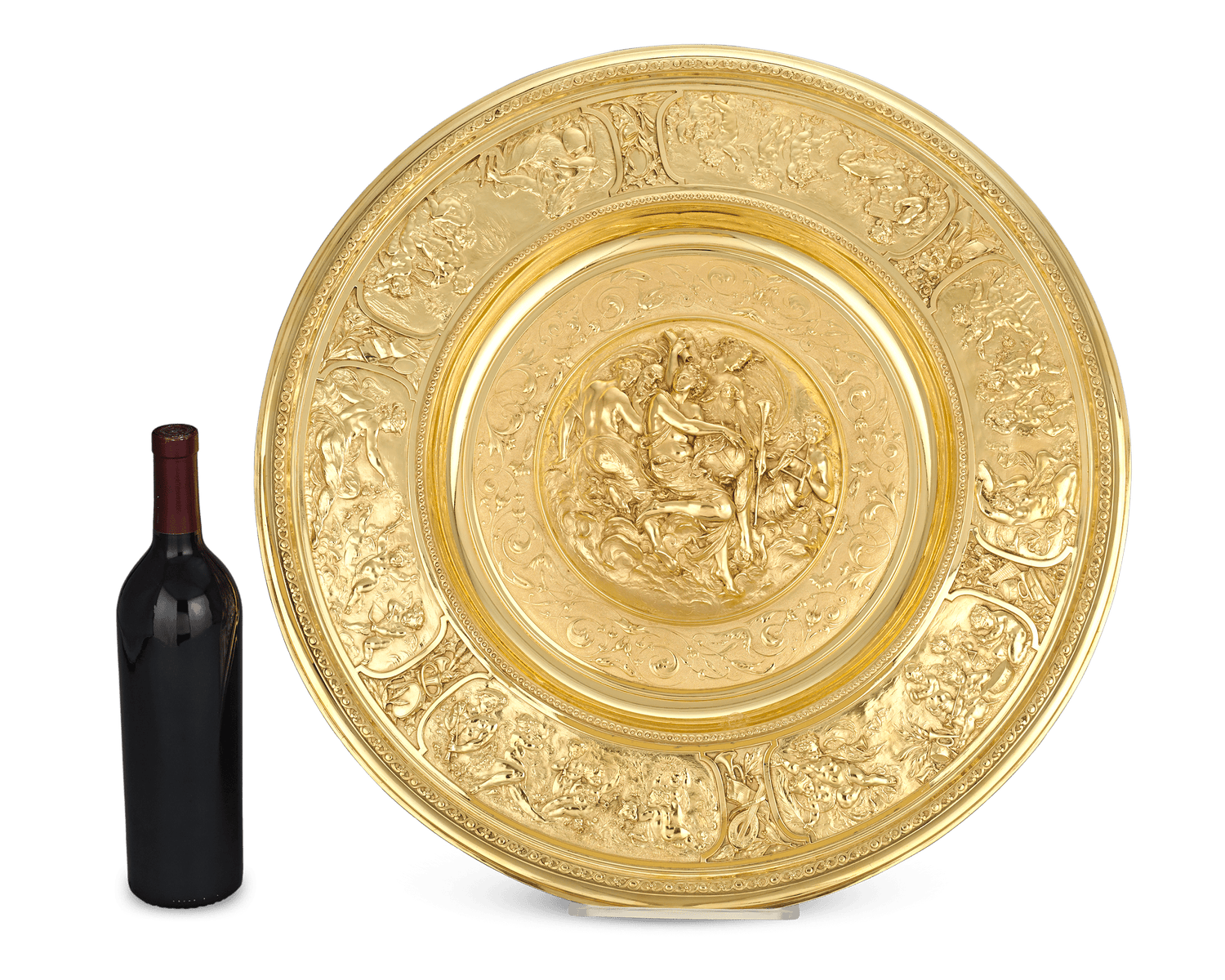 Rothschild "Poetry" Silver Gilt Salver by Elkington & Co.