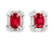 Ruby Earrings, 6.09 Carats