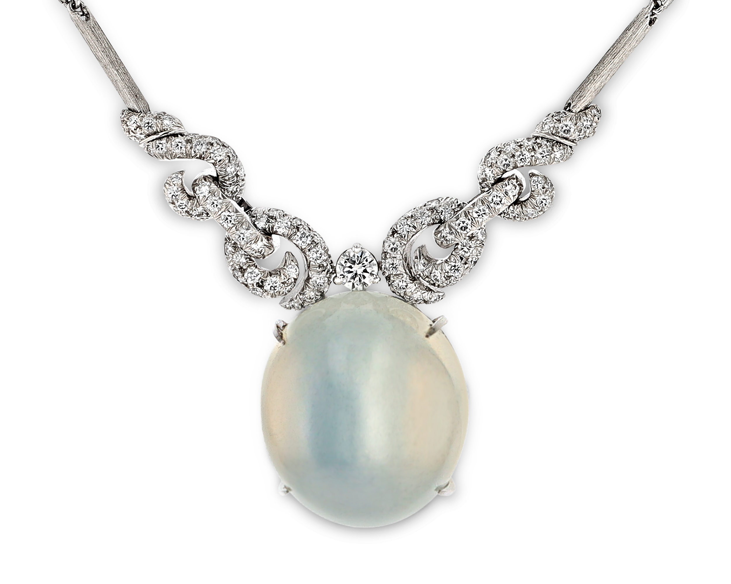 Henry Dunay Moonstone and Diamond Necklace