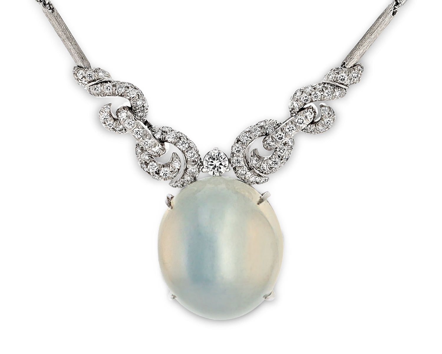 Henry Dunay Moonstone and Diamond Necklace