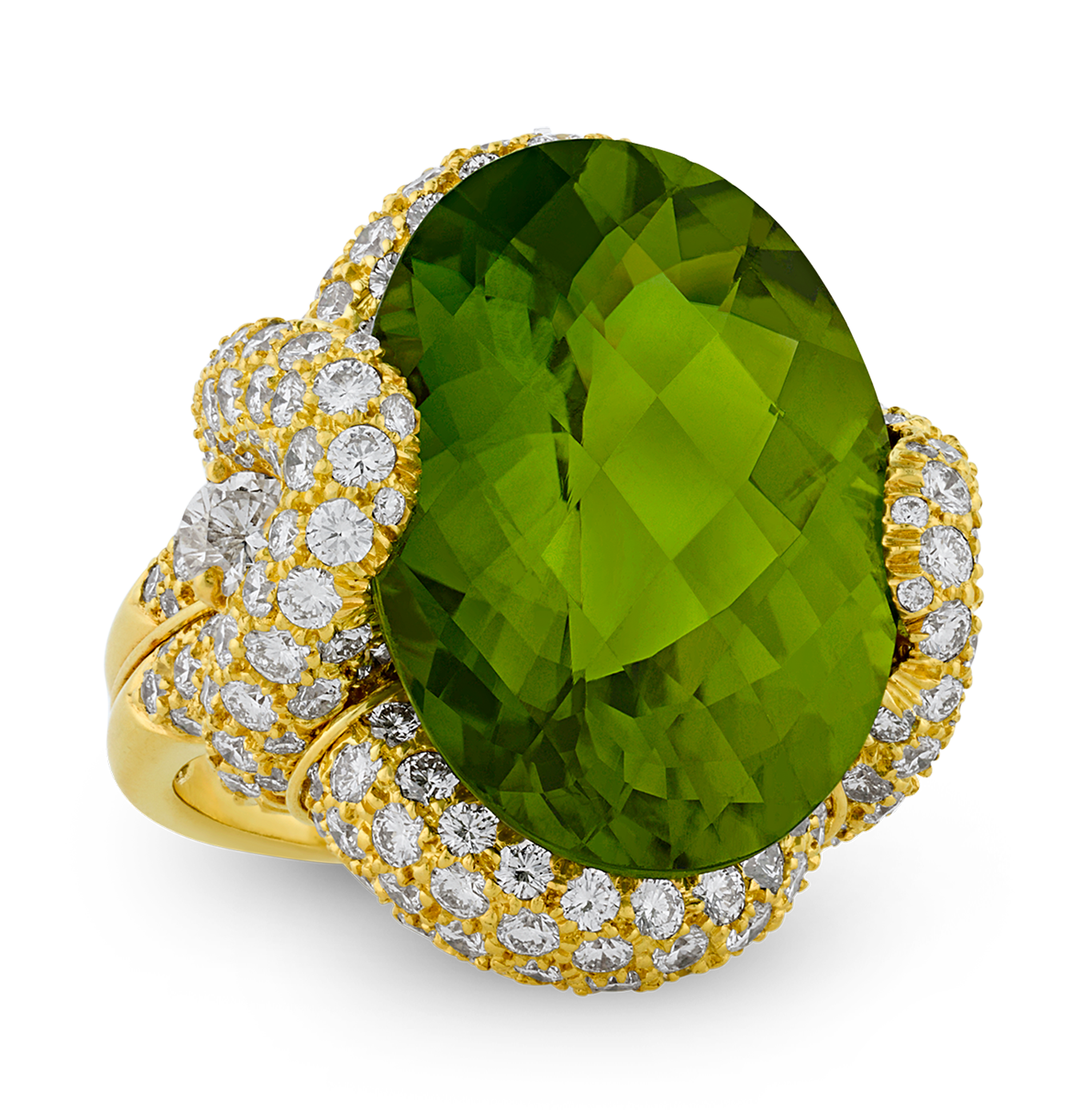 Henry Dunay Peridot Ring, 31.90 Carats