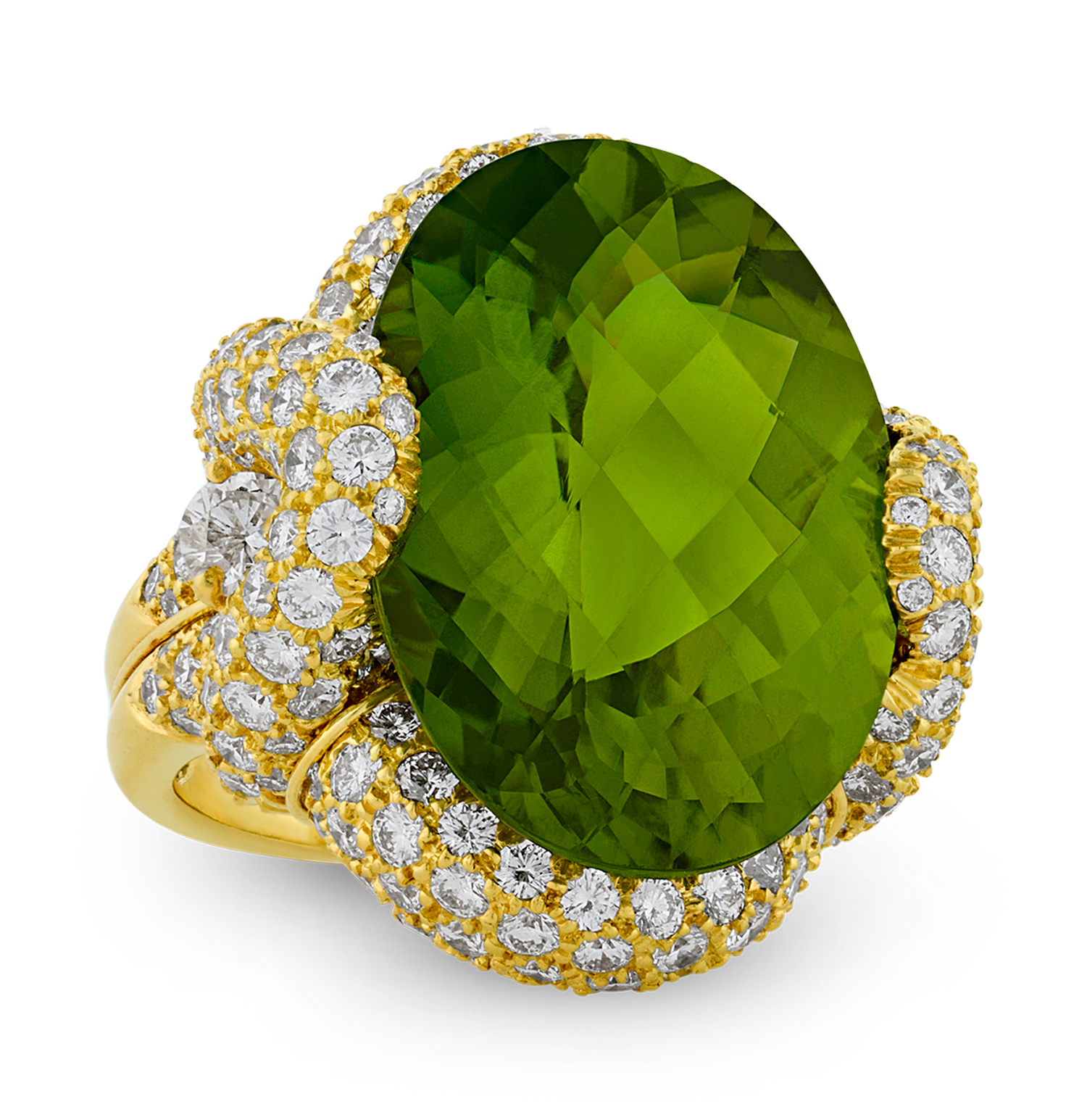 Henry Dunay Peridot Ring, 31.90 Carats