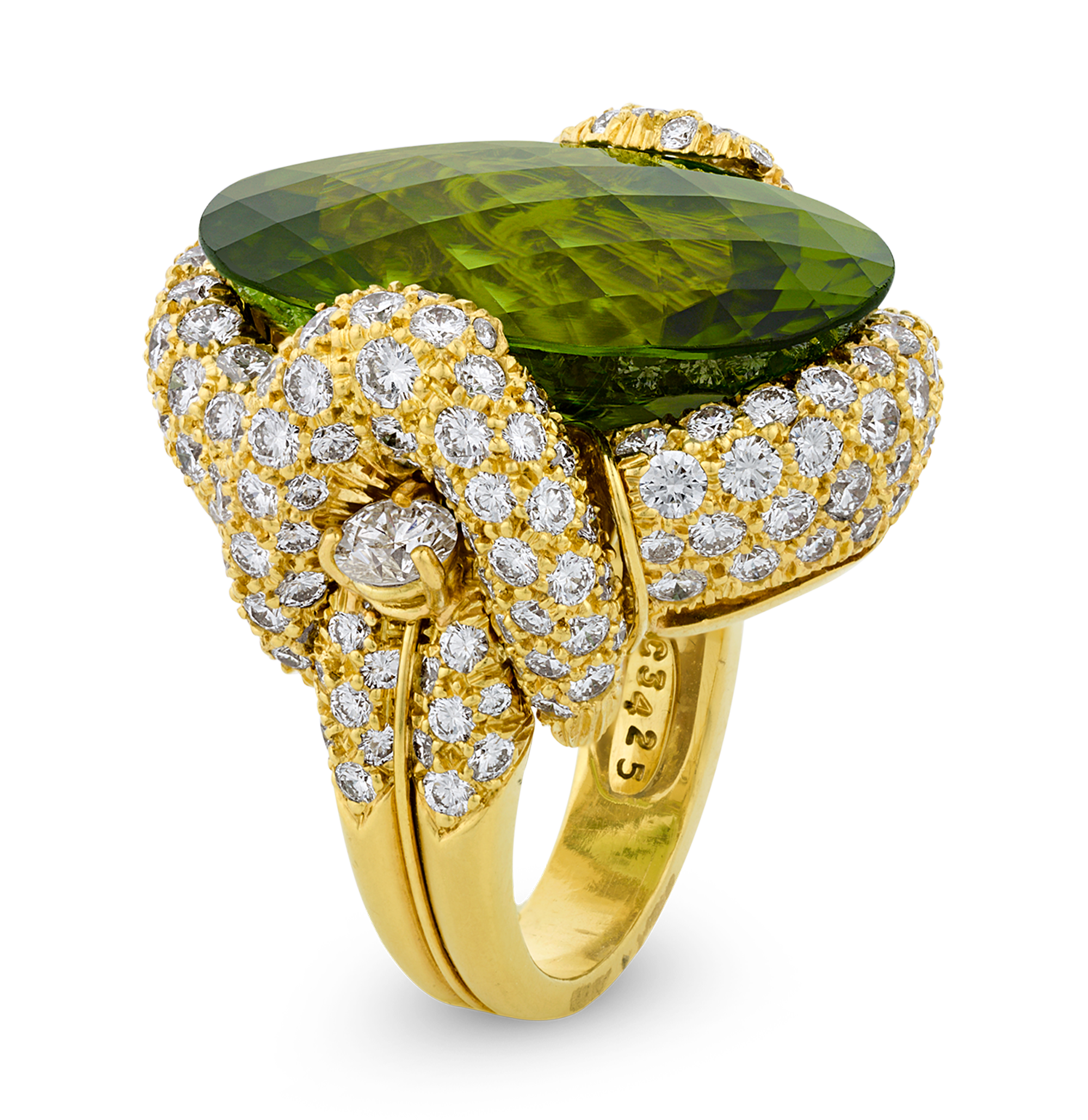 Henry Dunay Peridot Ring, 31.90 Carats