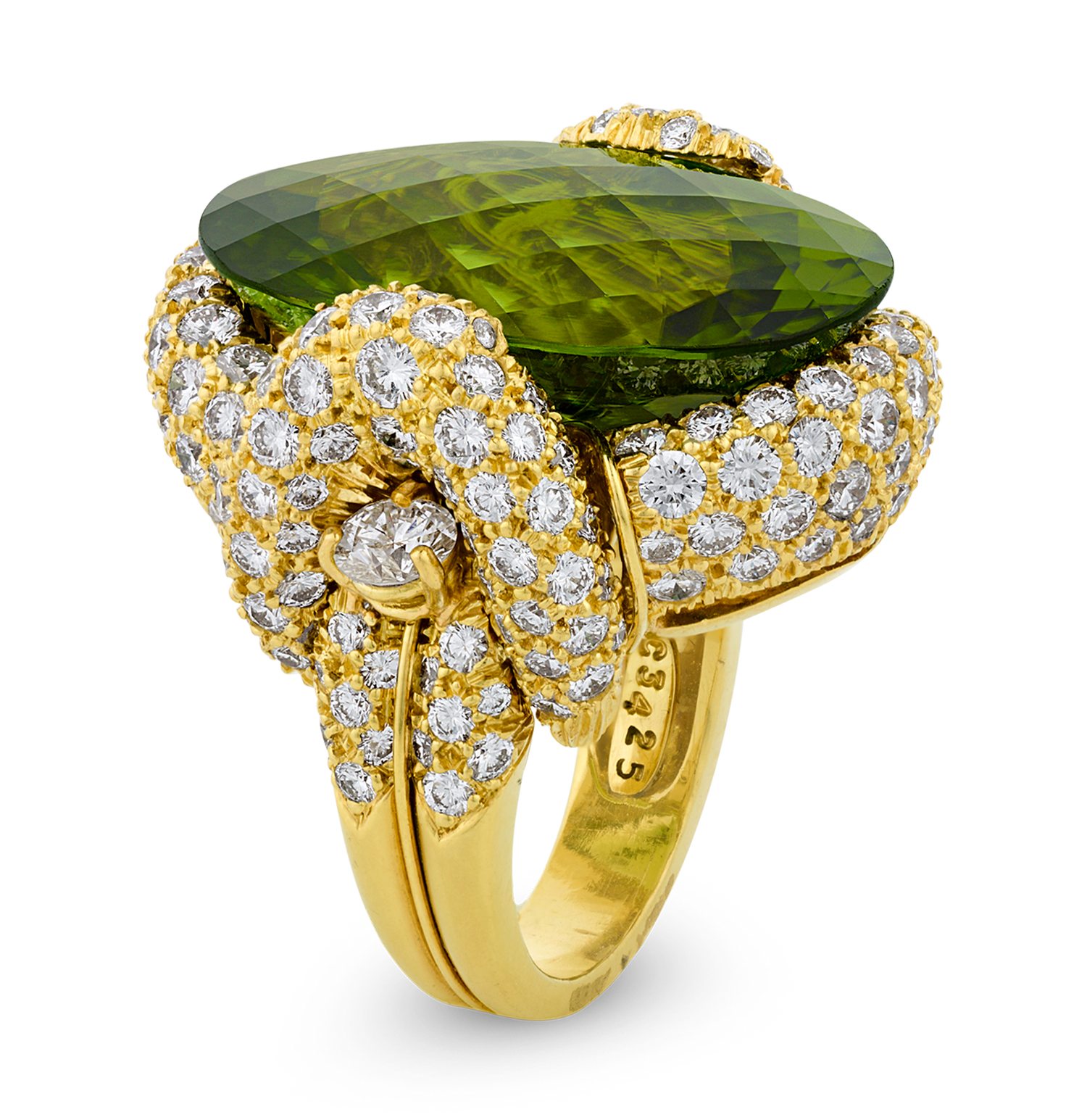 Henry Dunay Peridot Ring, 31.90 Carats