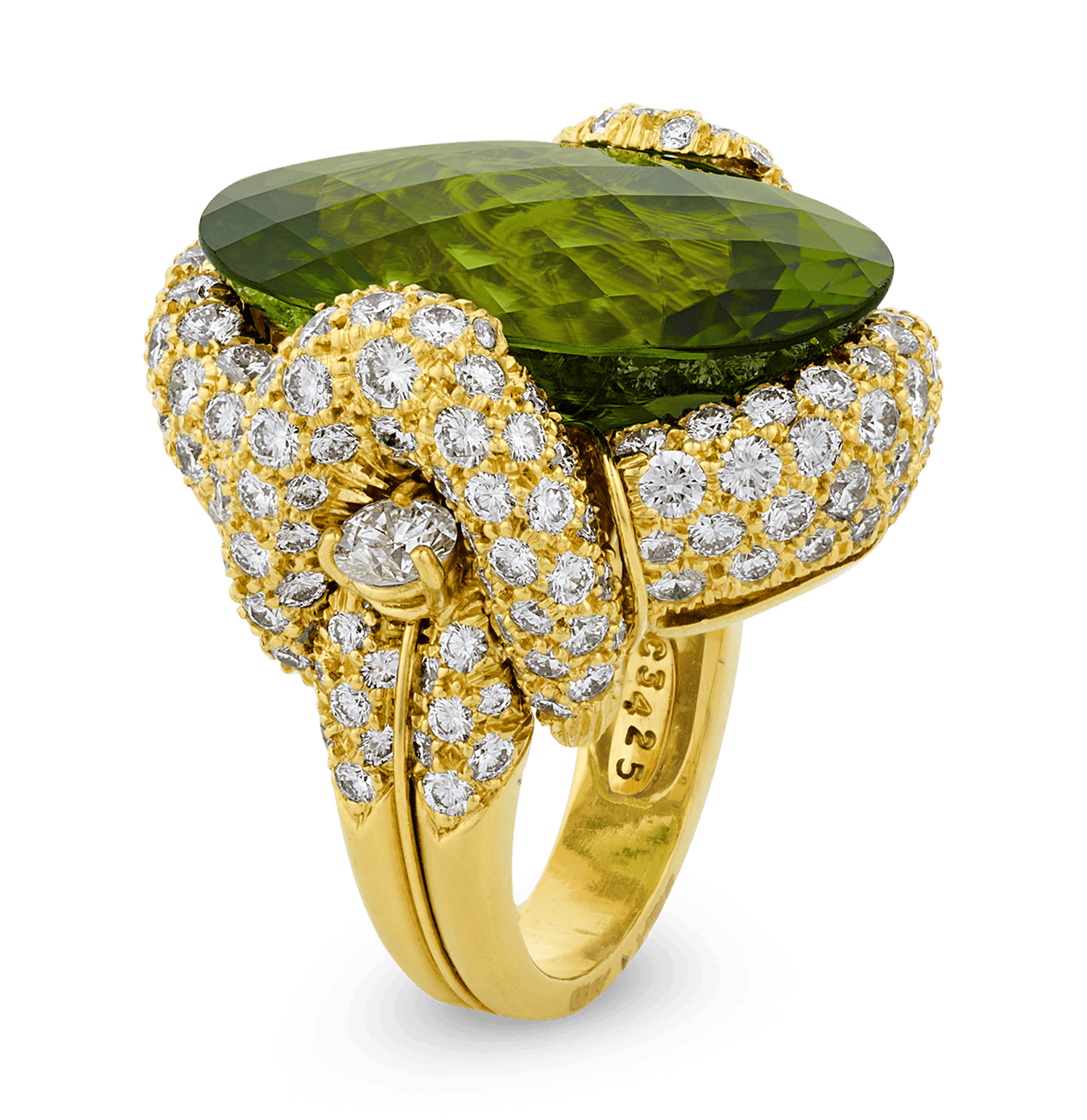 Henry Dunay Peridot Ring, 31.90 Carats