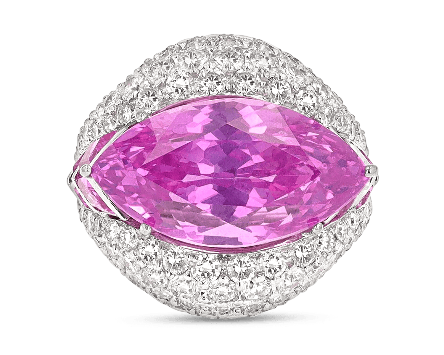 Purplish-Pink Sapphire Ring, 26.02 Carats