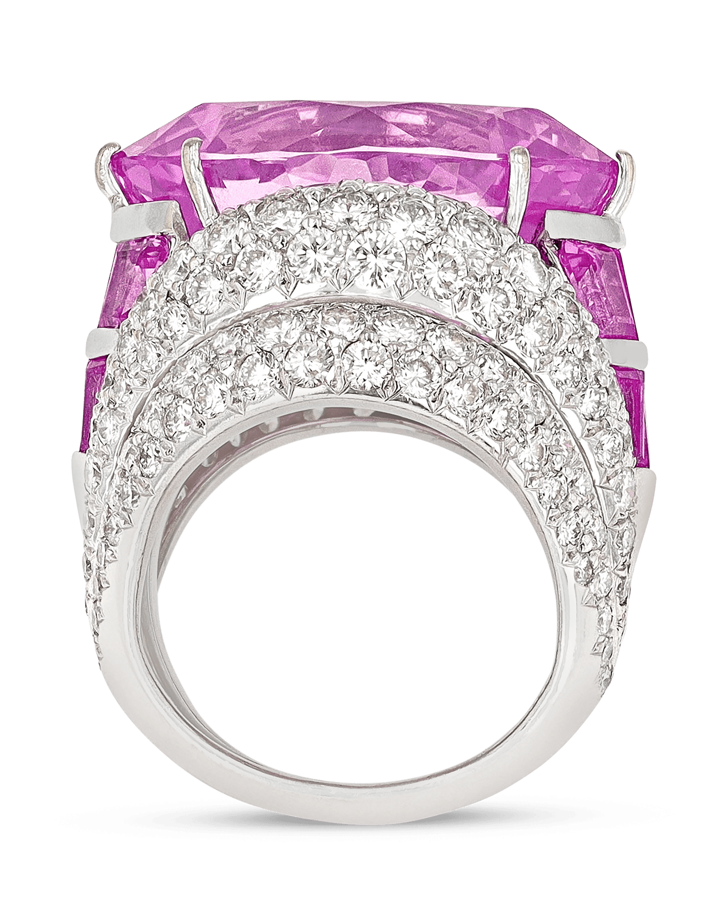 Purplish-Pink Sapphire Ring, 26.02 Carats