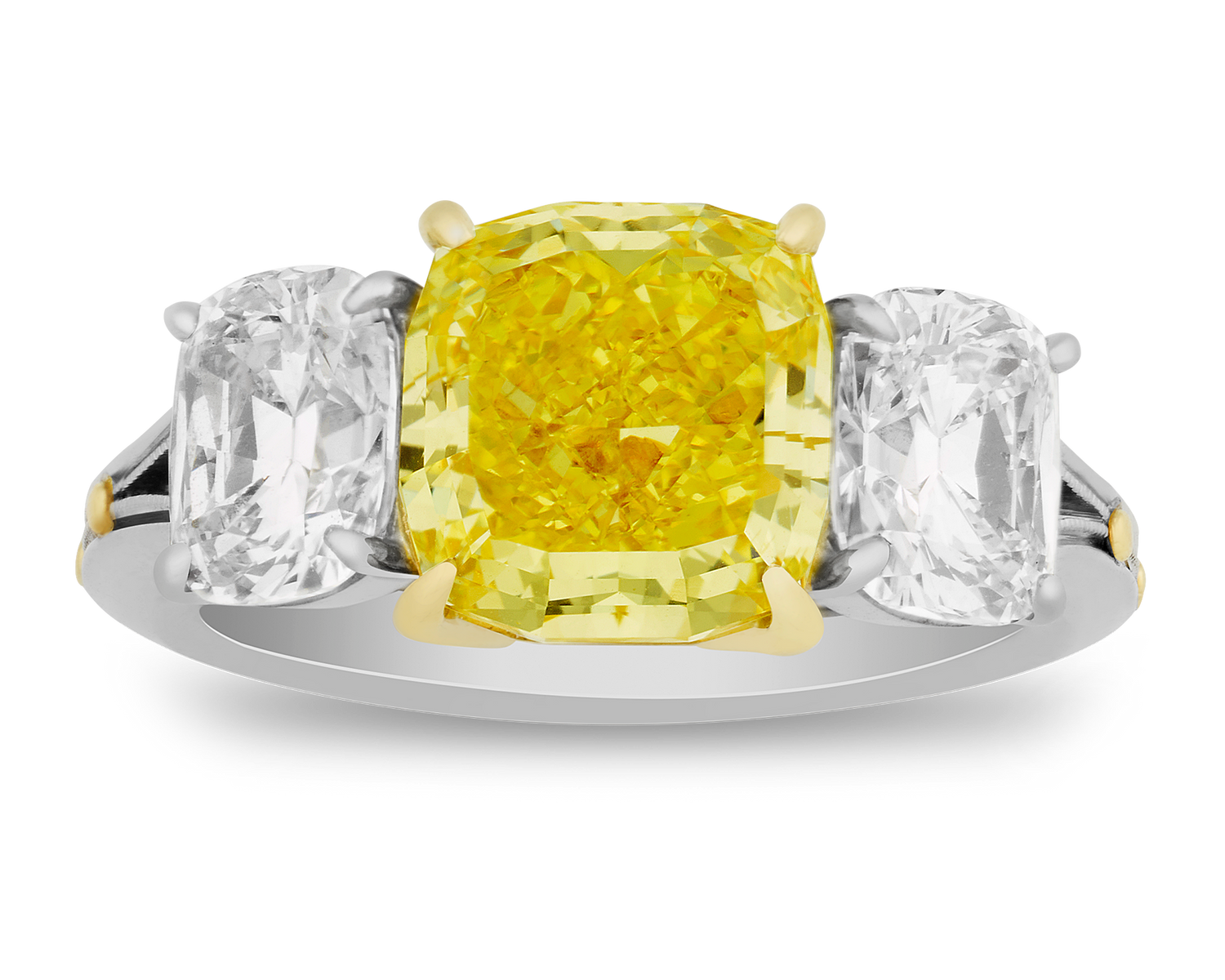 Fancy Vivid Yellow Diamond Ring, 3.70 Carats