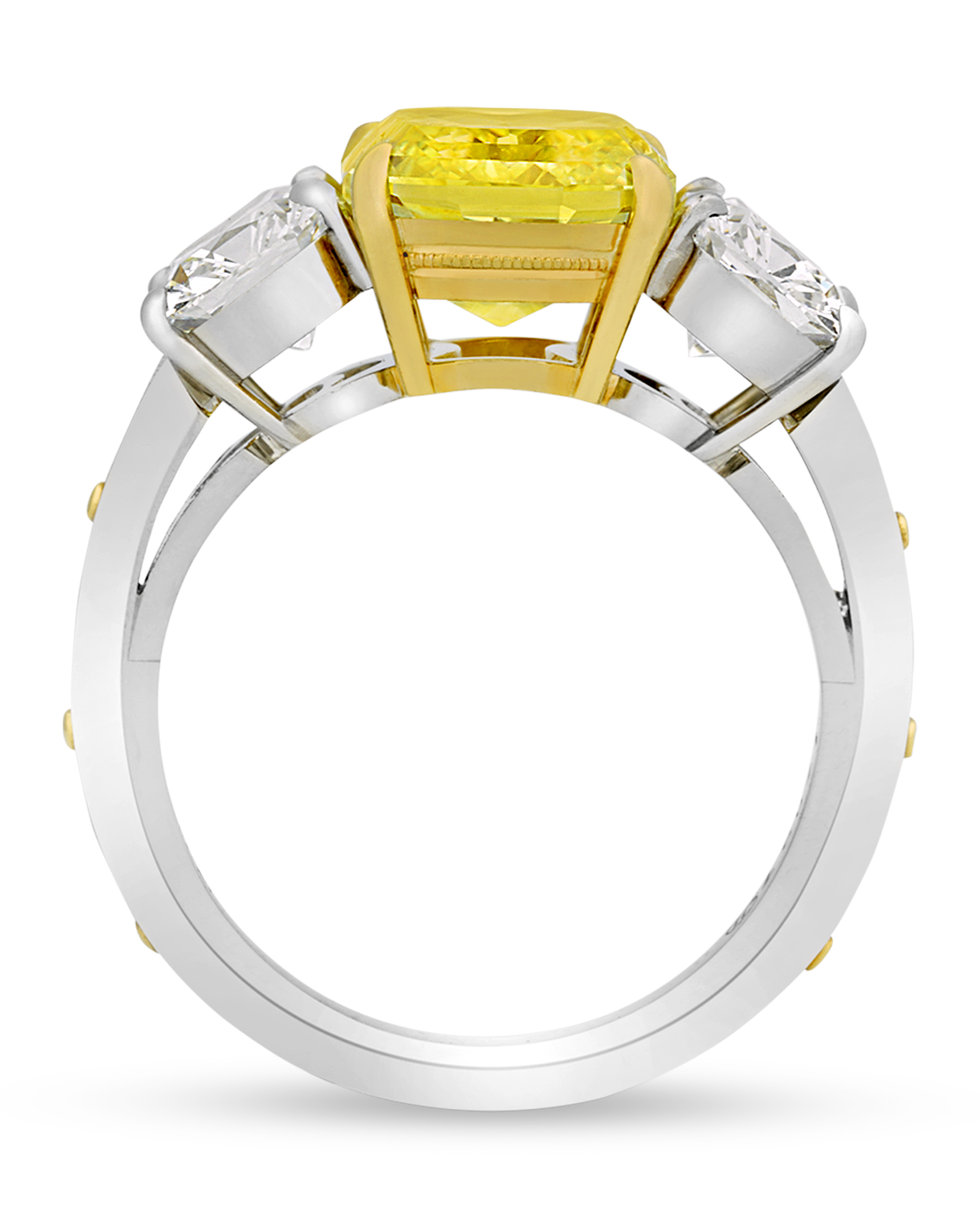 Fancy Vivid Yellow Diamond Ring, 3.70 Carats