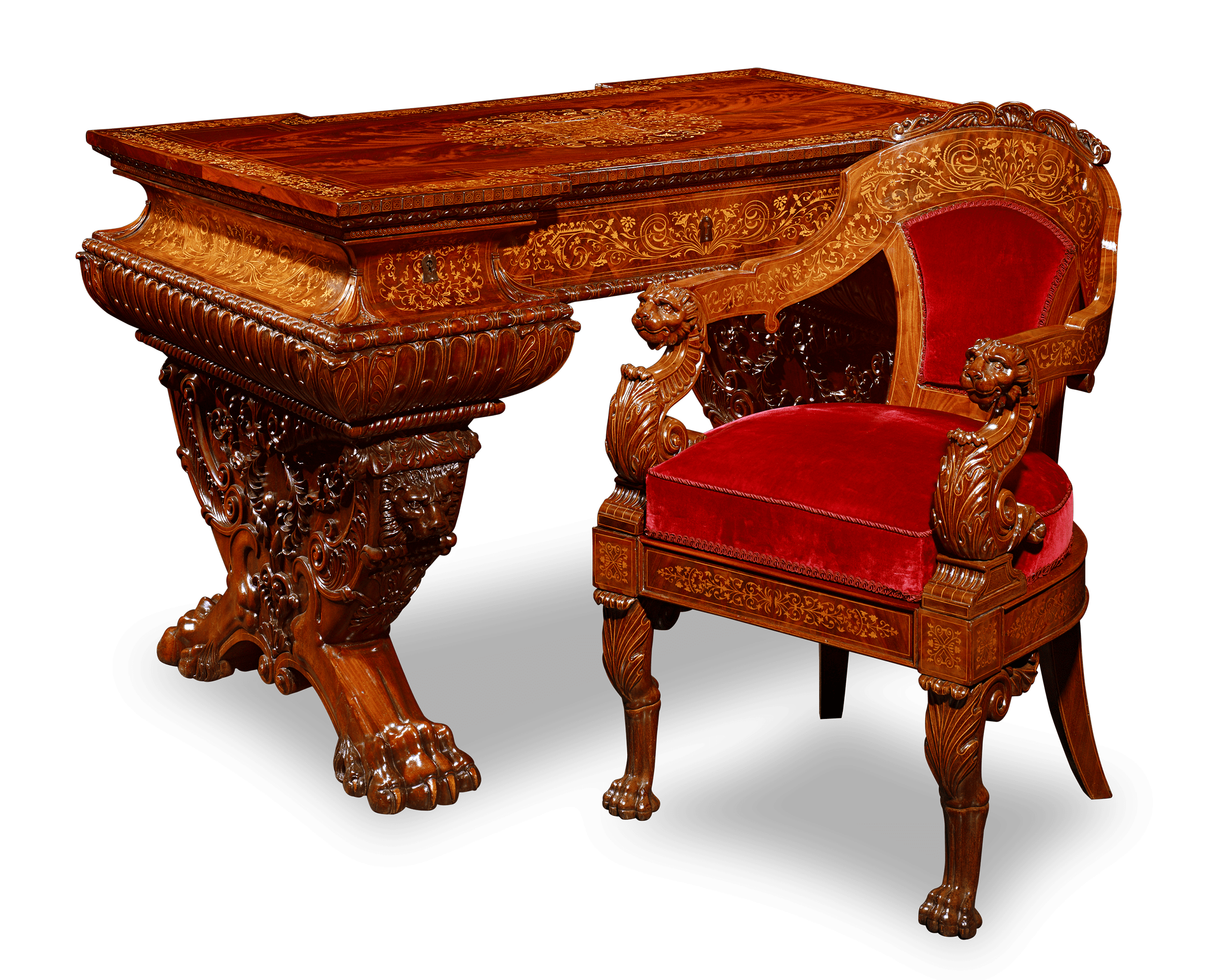 Royal Italian Writing Desk and Armchair