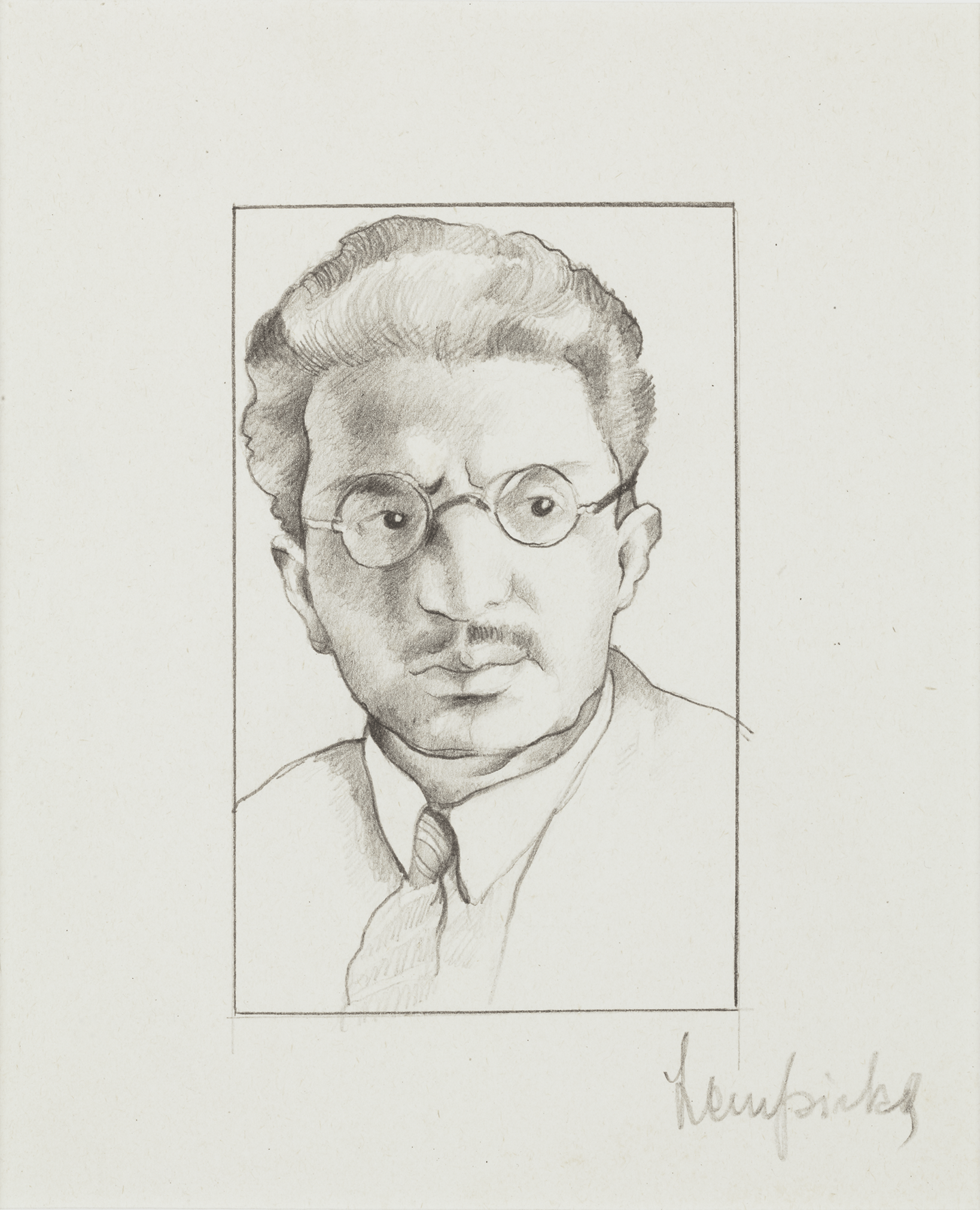 Portrait d'homme à lunettes by Tamara De Lempicka