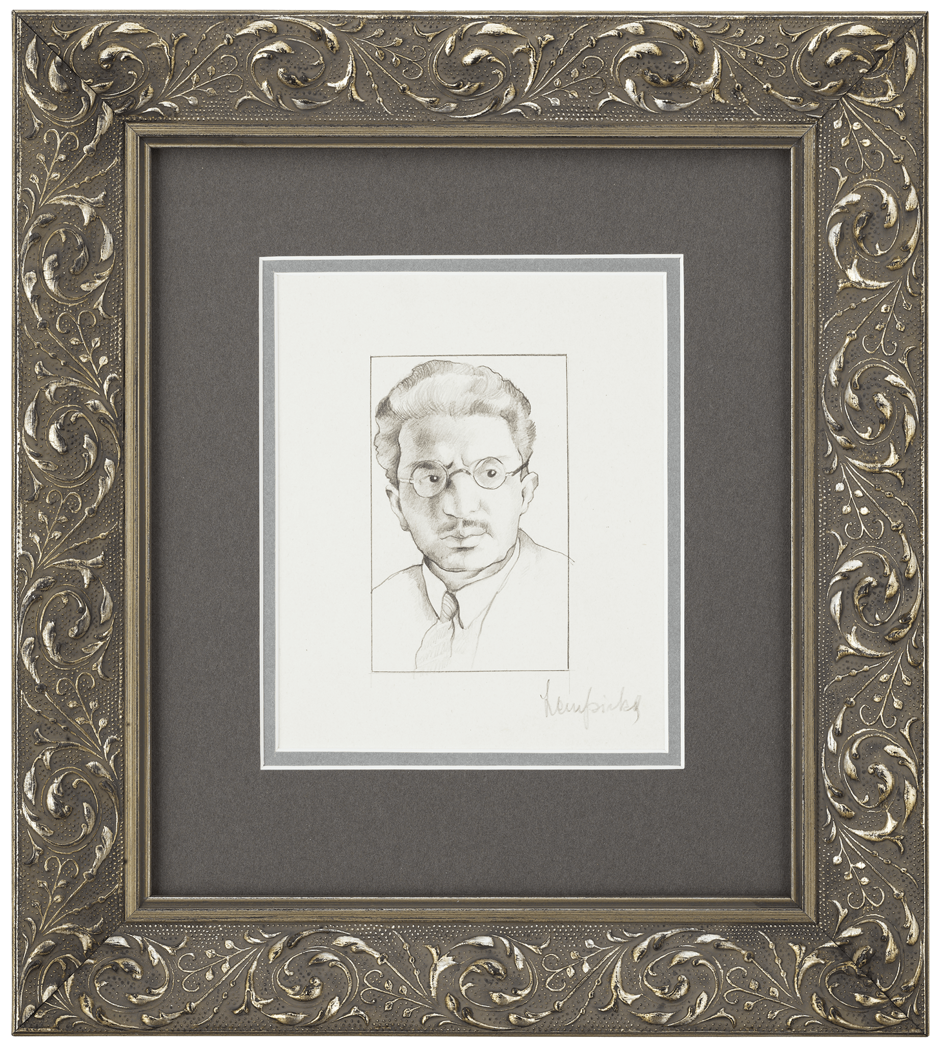 Portrait d'homme à lunettes by Tamara De Lempicka