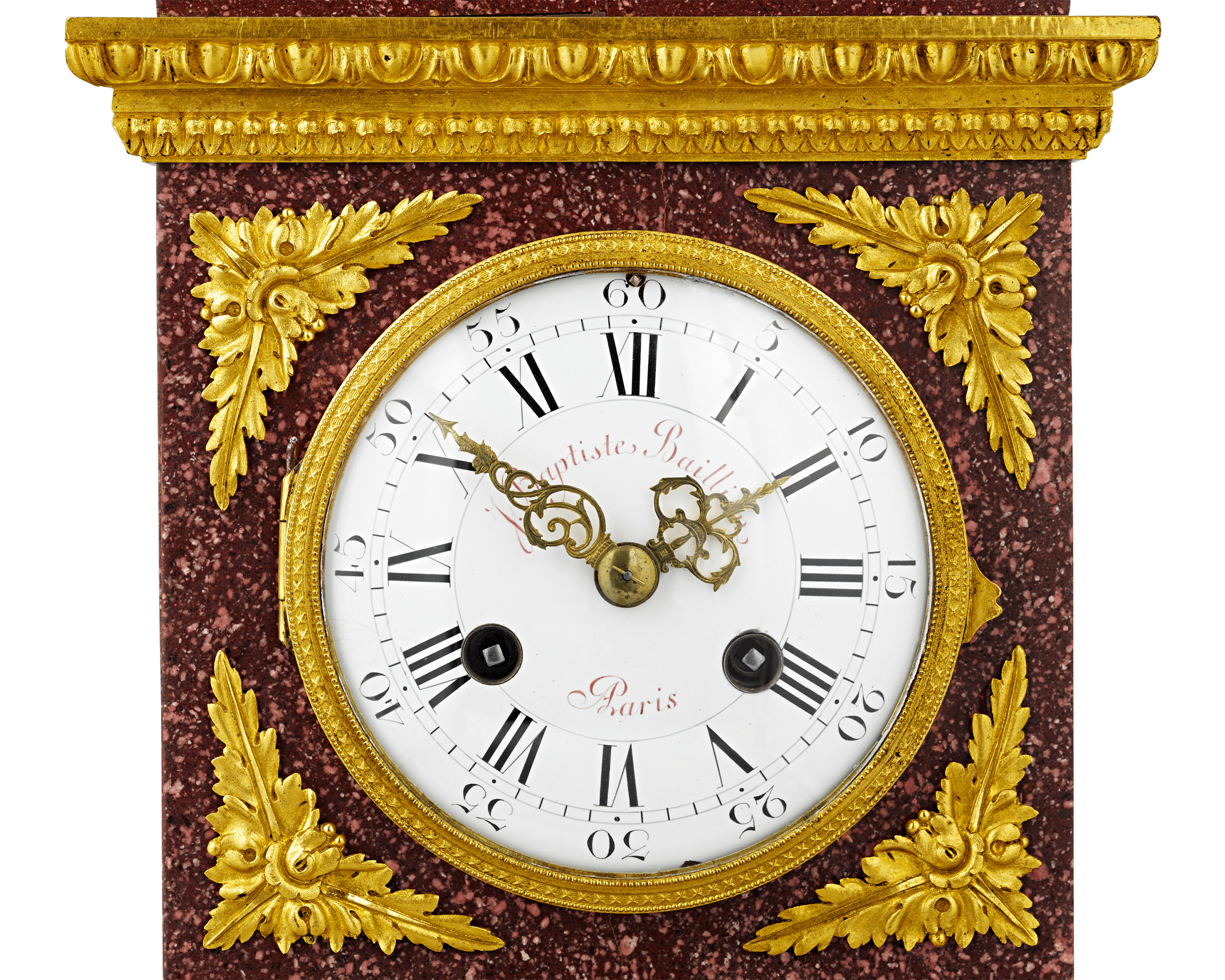 Porphyry Mantel Clock by Jean Baptiste Ballion