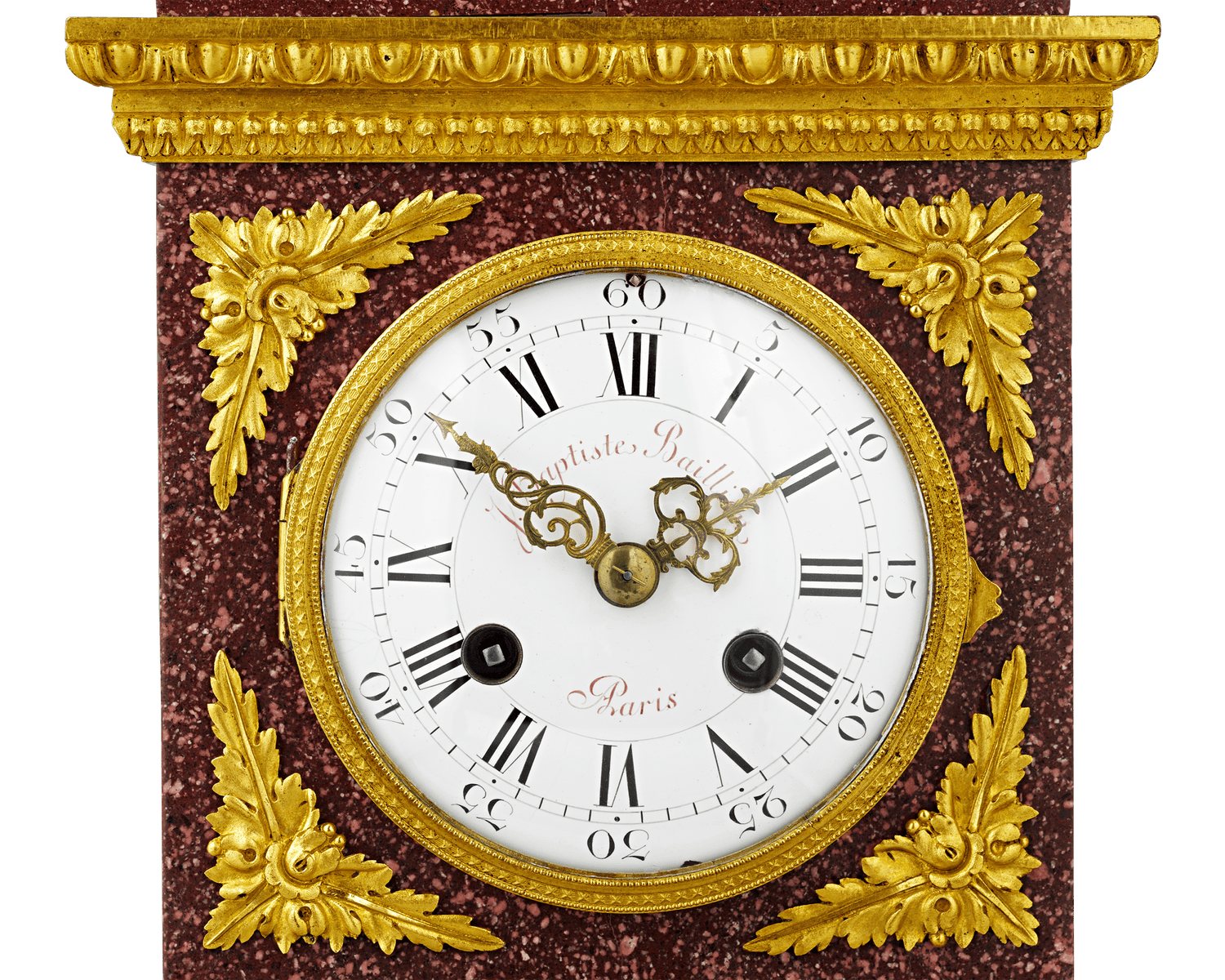 Porphyry Mantel Clock by Jean Baptiste Ballion