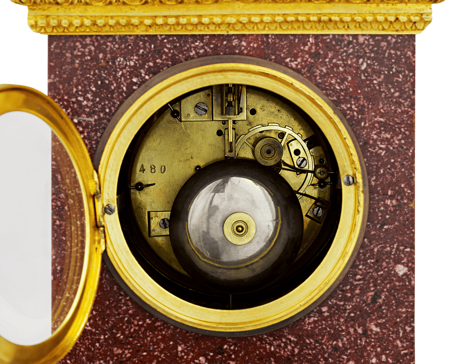 Porphyry Mantel Clock by Jean Baptiste Ballion