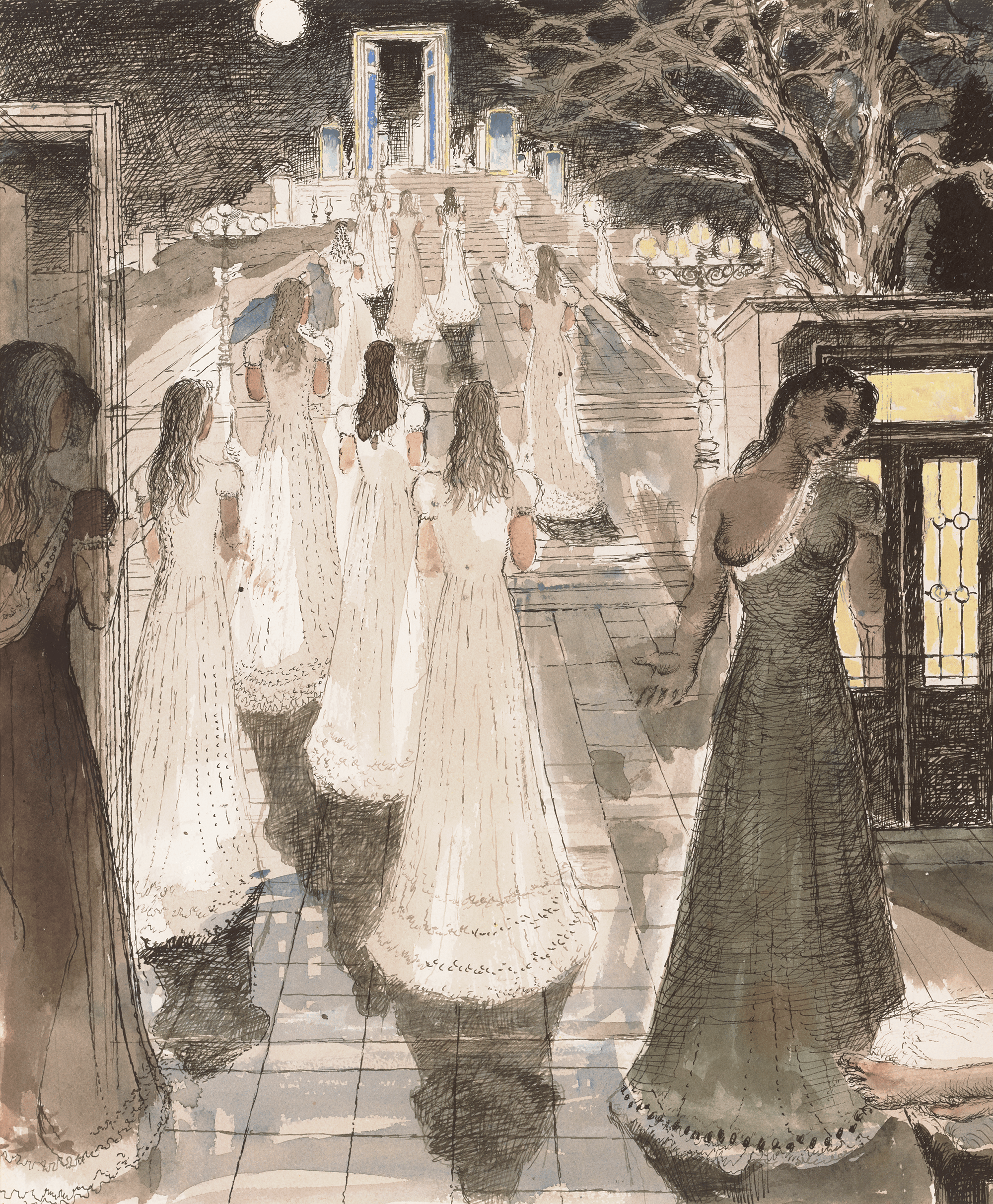 Study for L'Acropole by Paul Delvaux
