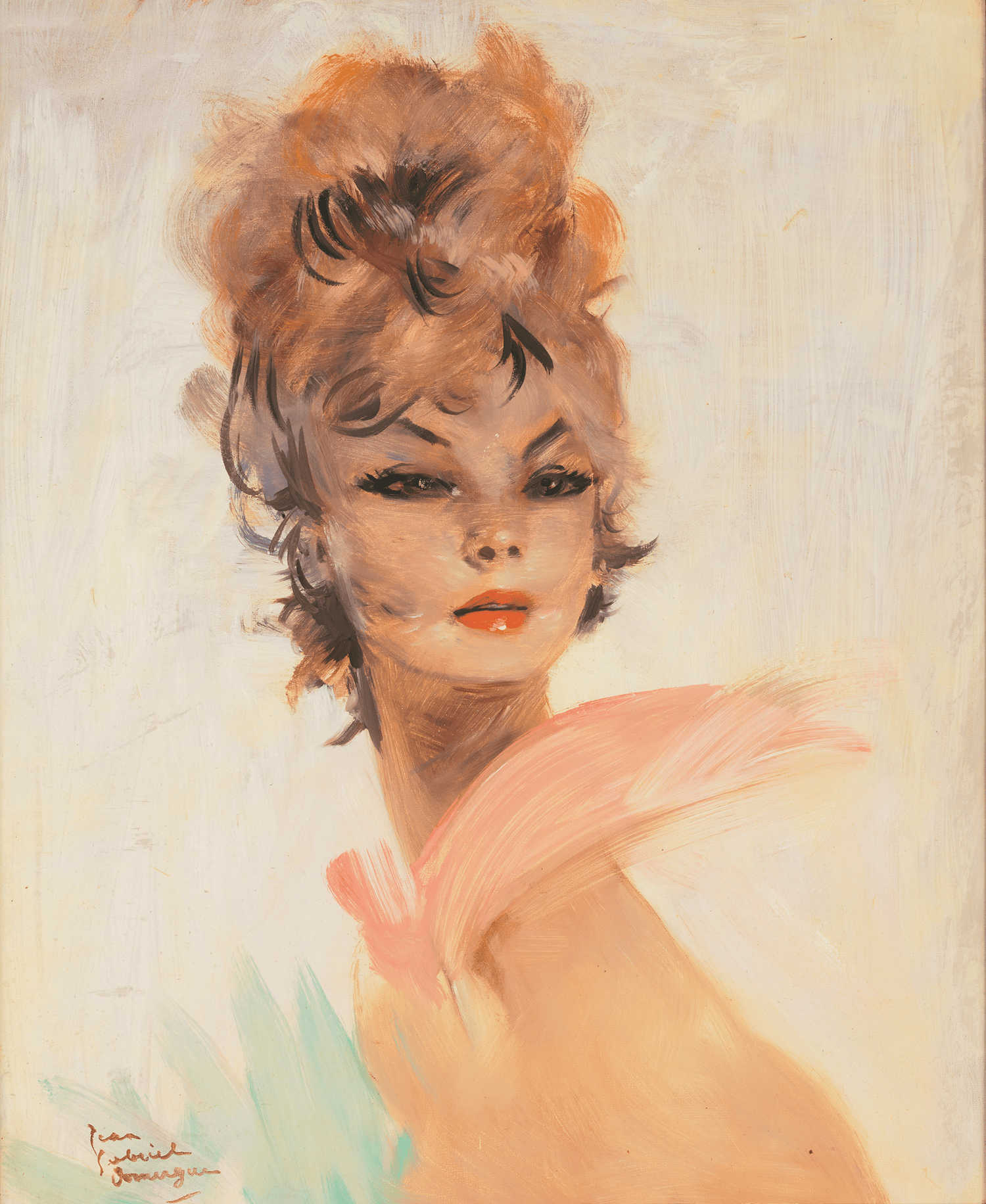 Josianna, Jeune Femme au Ruban by Jean Gabriel Domergue