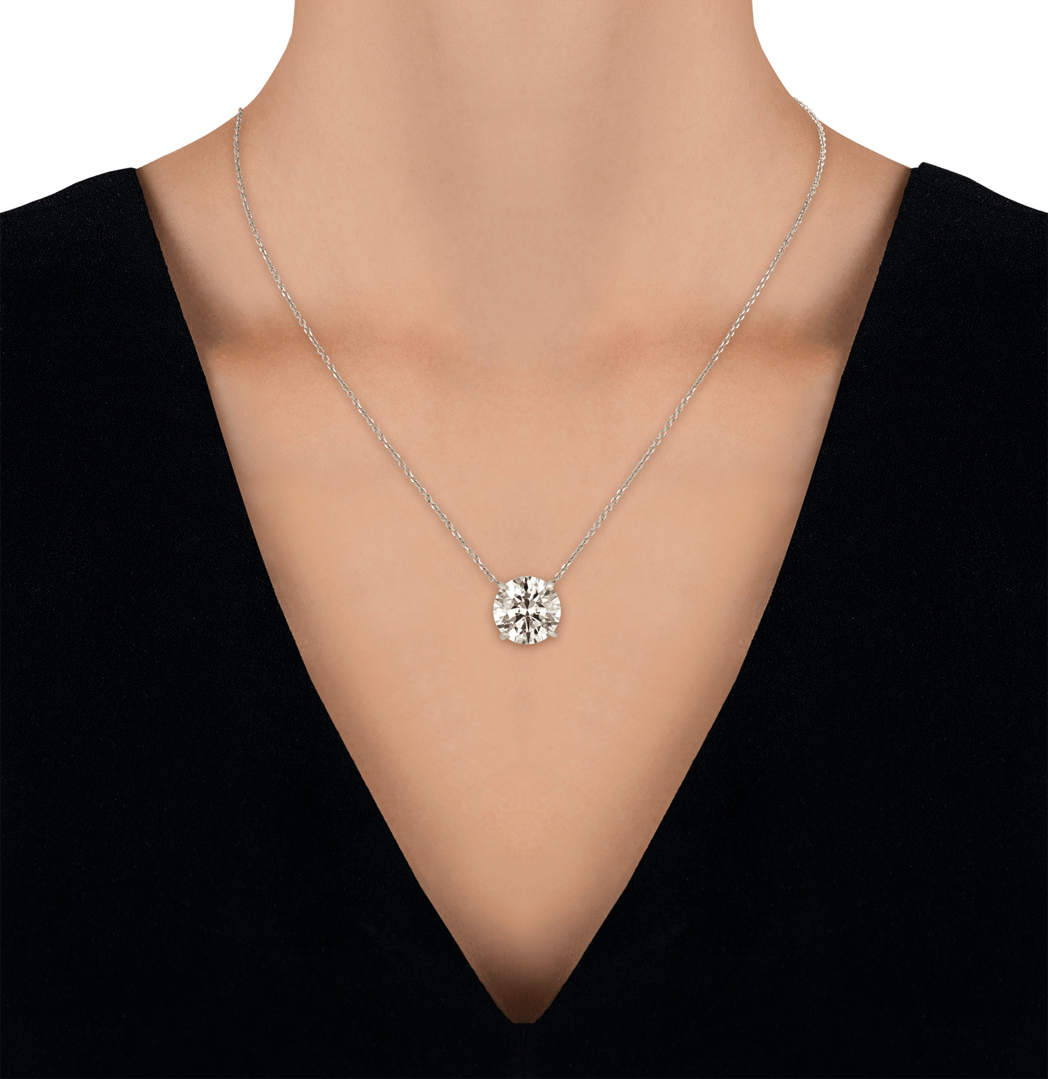 White Diamond Pendant, 11.52 Carat