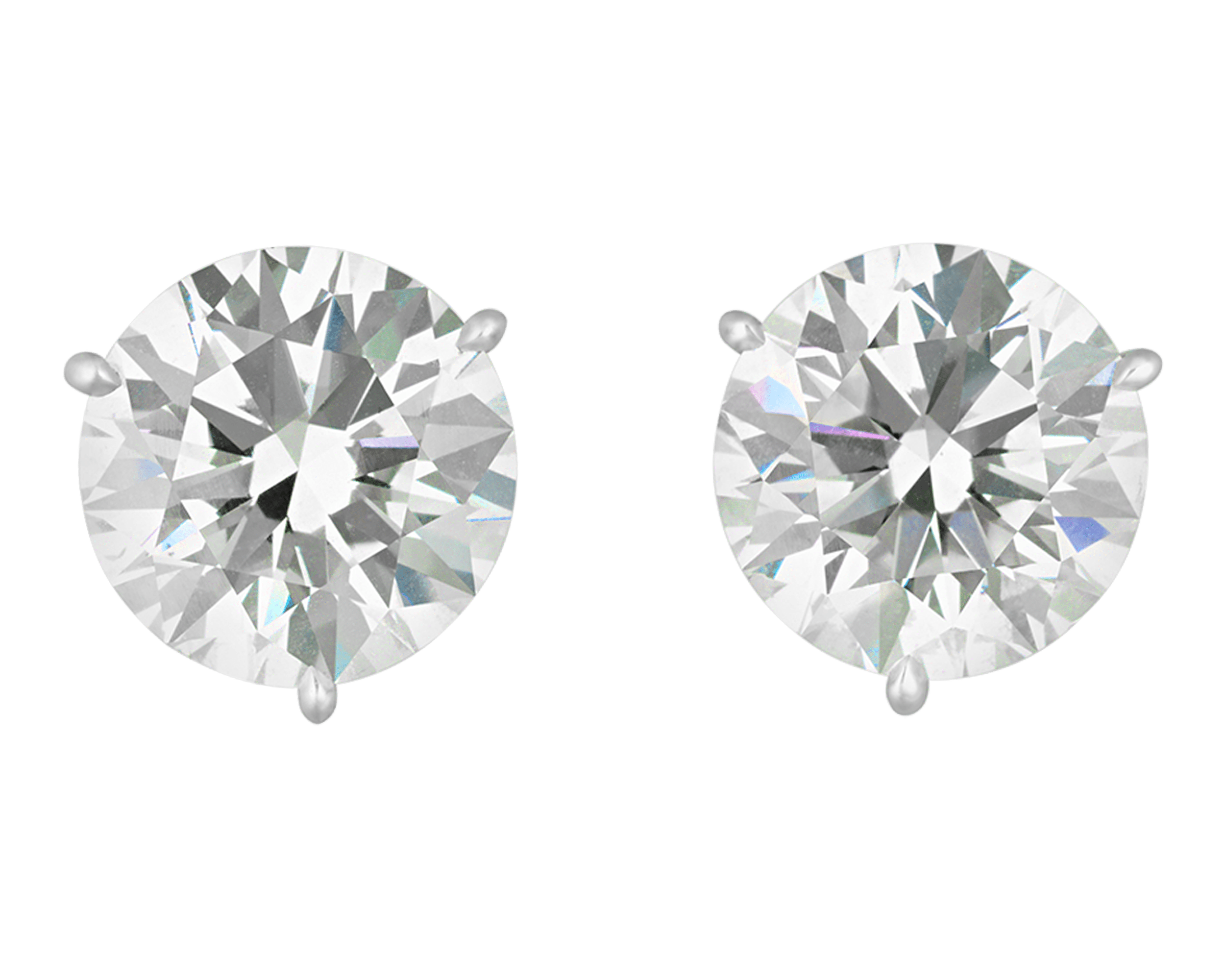 Martini Diamond Earring Studs, 10.01 Carats