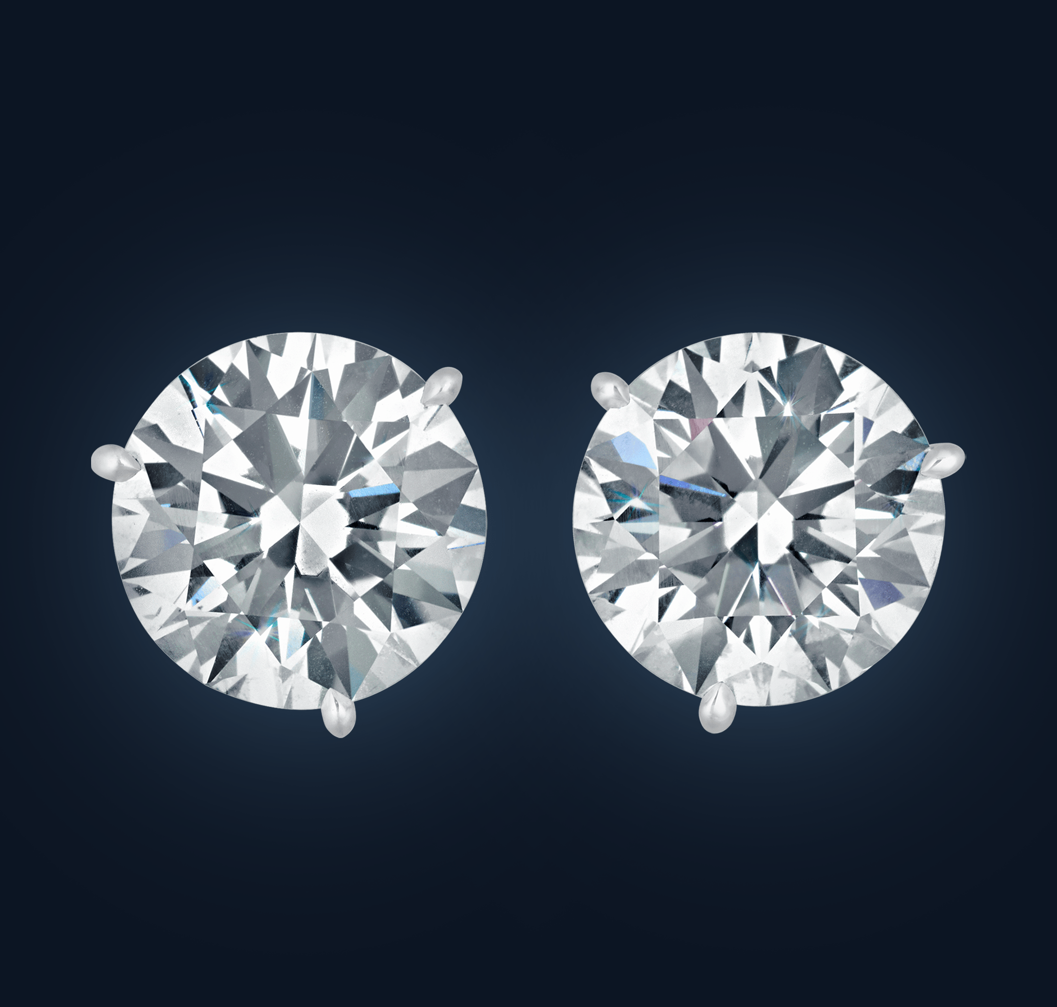 Martini Diamond Earring Studs, 10.01 Carats