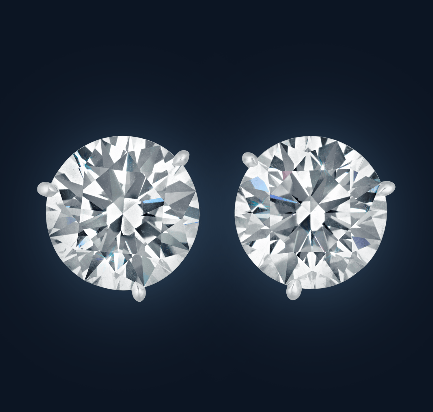 Martini Diamond Earring Studs, 10.01 Carats