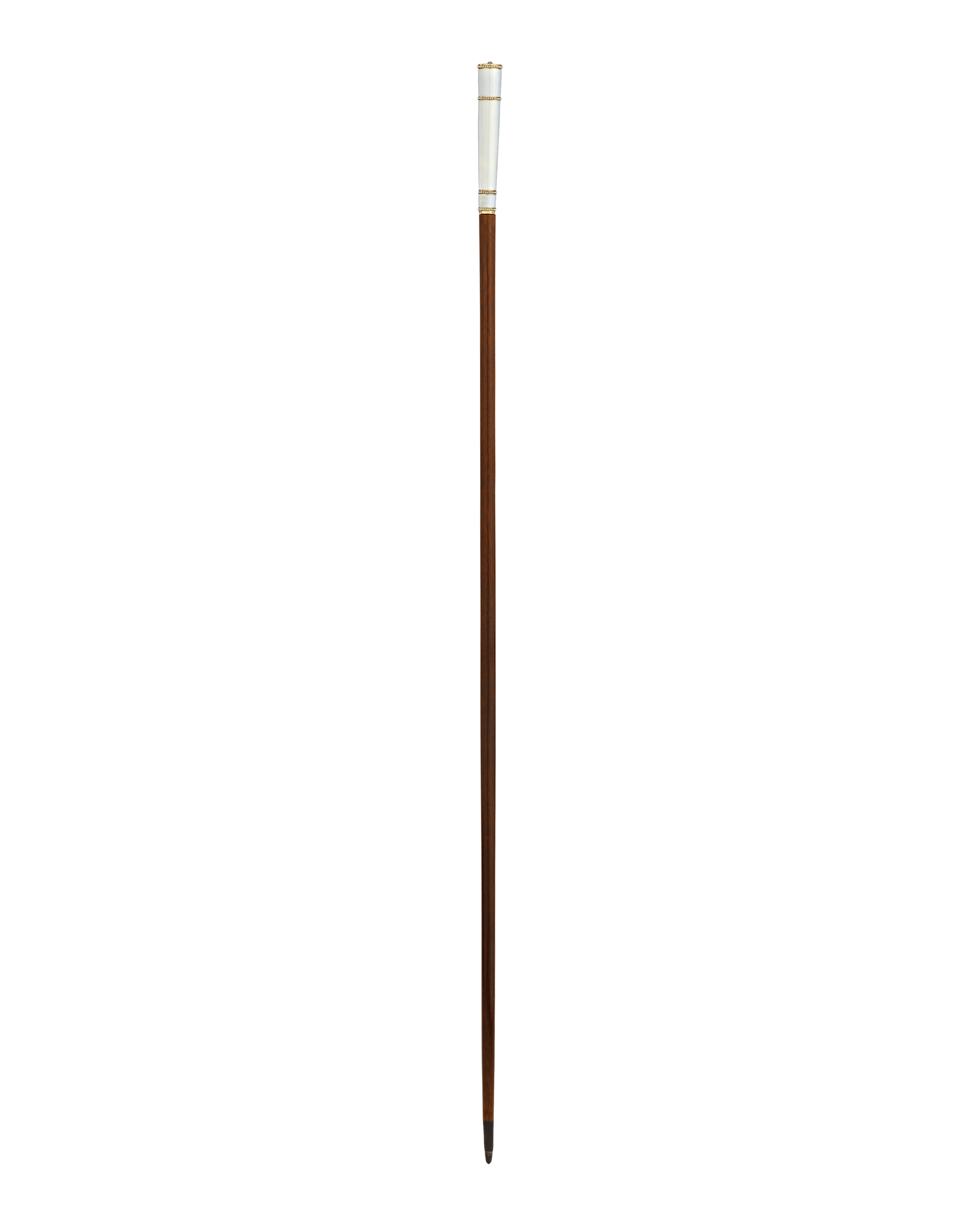 Fabergé White Guilloché Enamel Cane