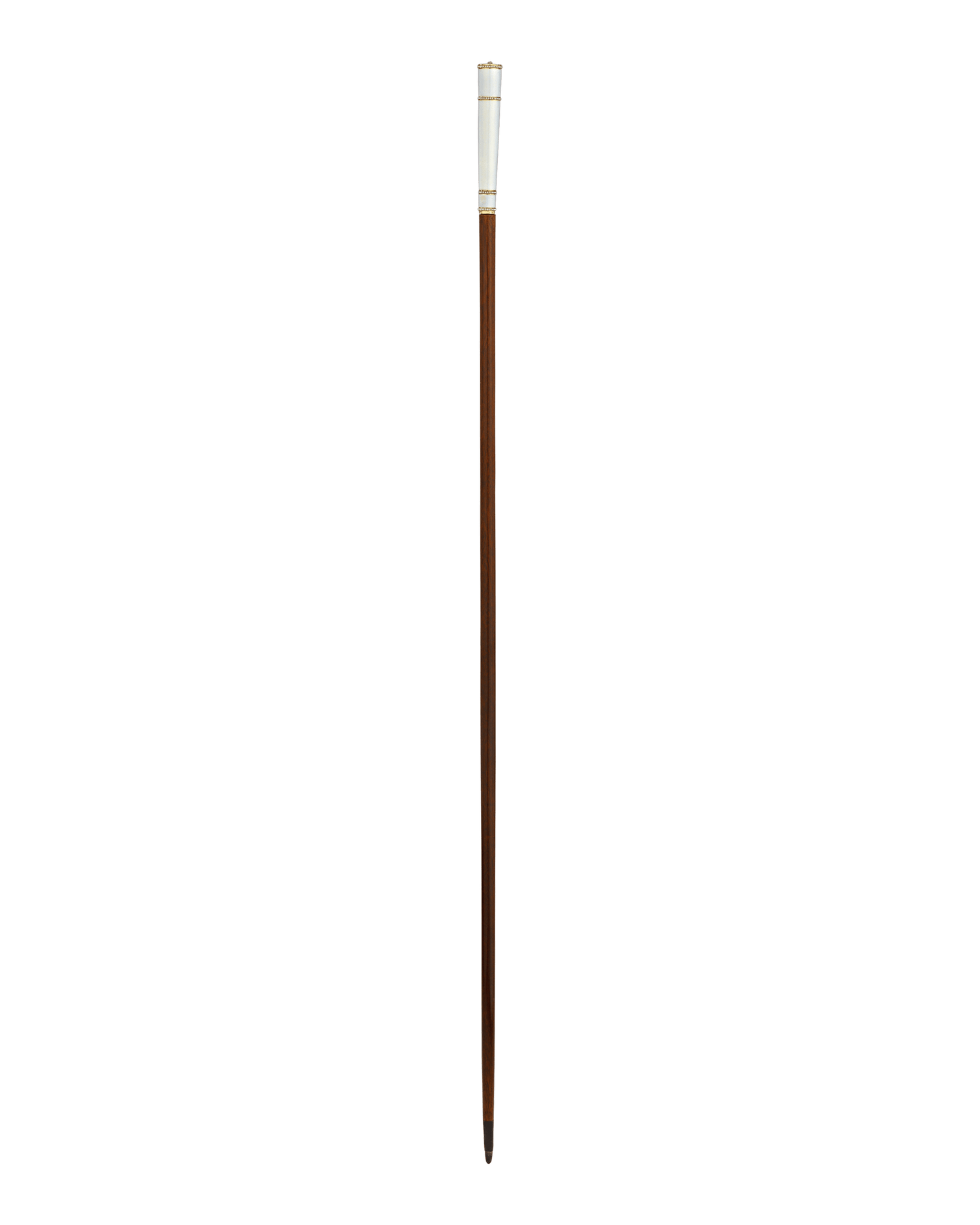 Fabergé White Guilloché Enamel Cane