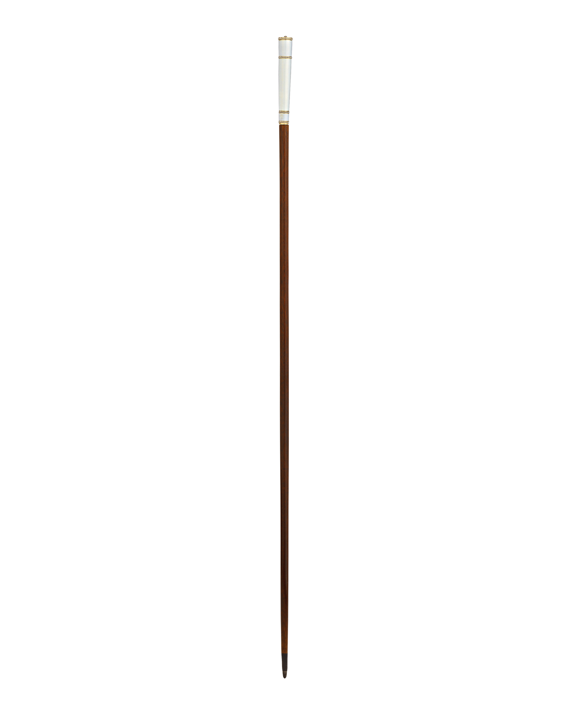 Fabergé White Guilloché Enamel Cane