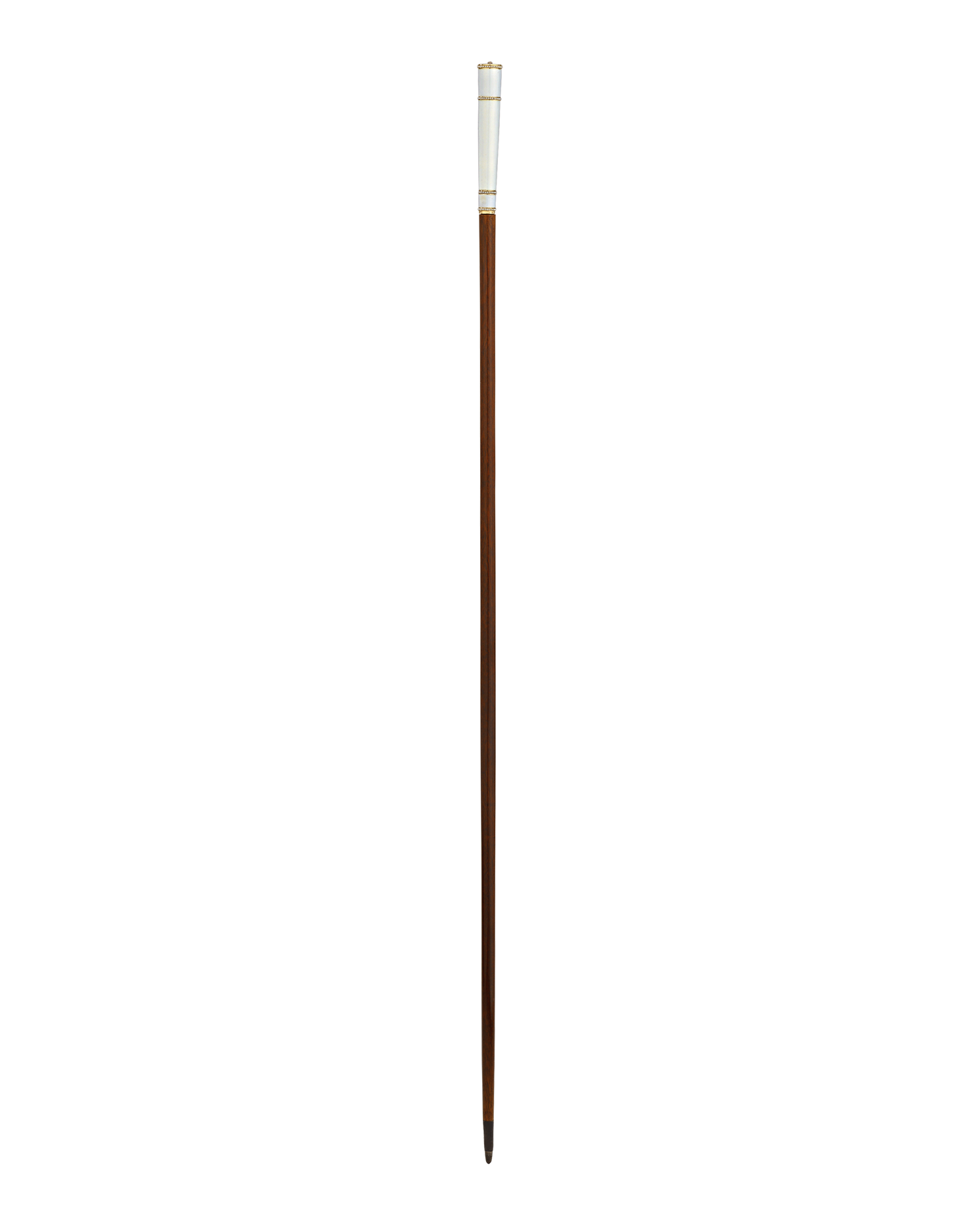 Fabergé White Guilloché Enamel Cane