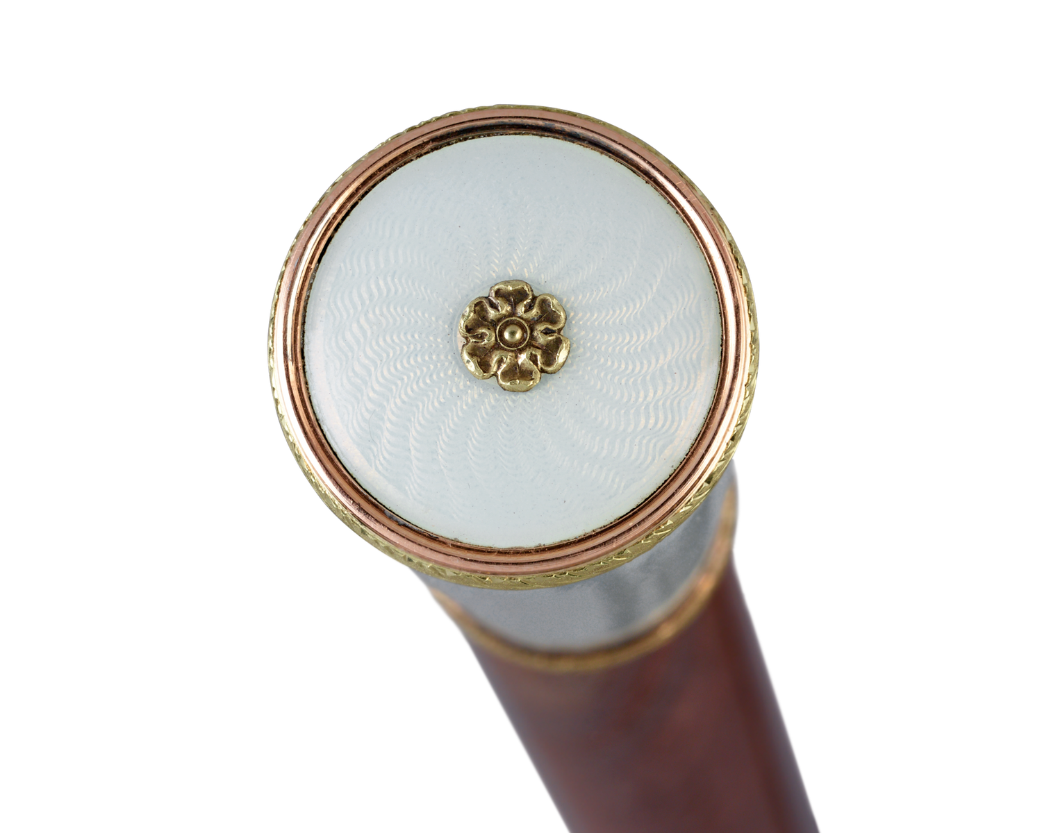 Fabergé Gold and Guilloché Enamel Cane