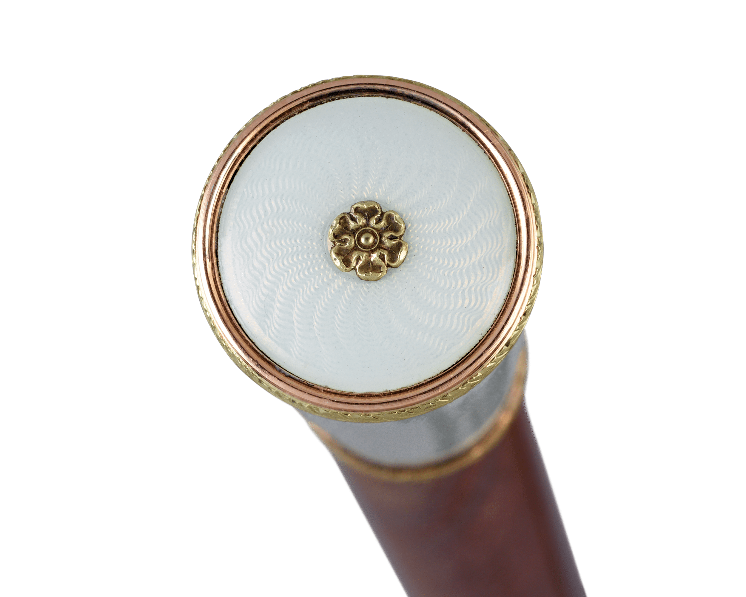 Fabergé Gold and Guilloché Enamel Cane