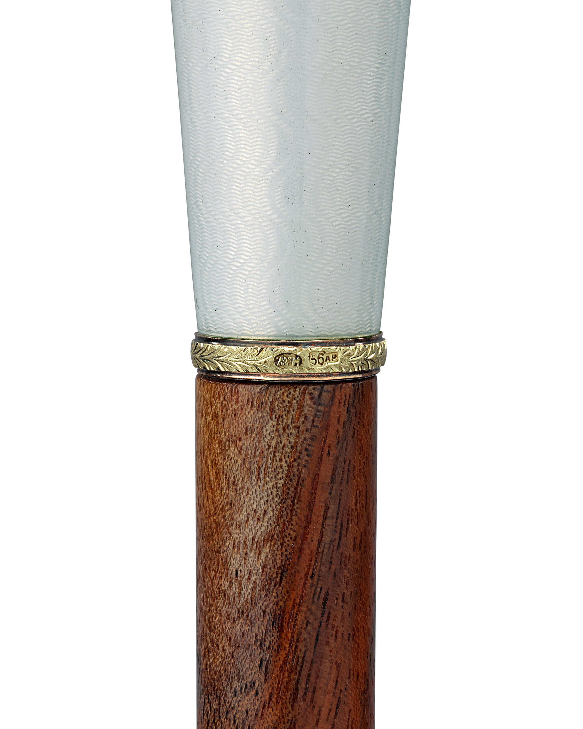 Fabergé Gold and Guilloché Enamel Cane