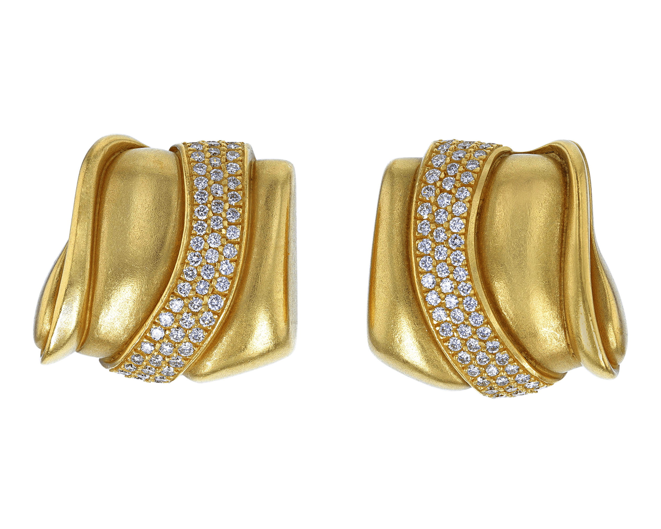 Kieselstein-Cord Gold and Diamond Earrings