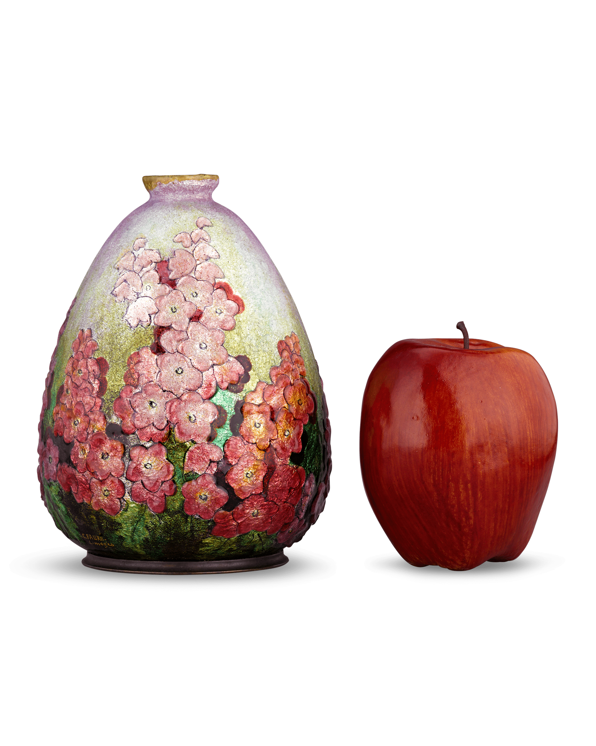 Camille Fauré Enamel Flora Vase