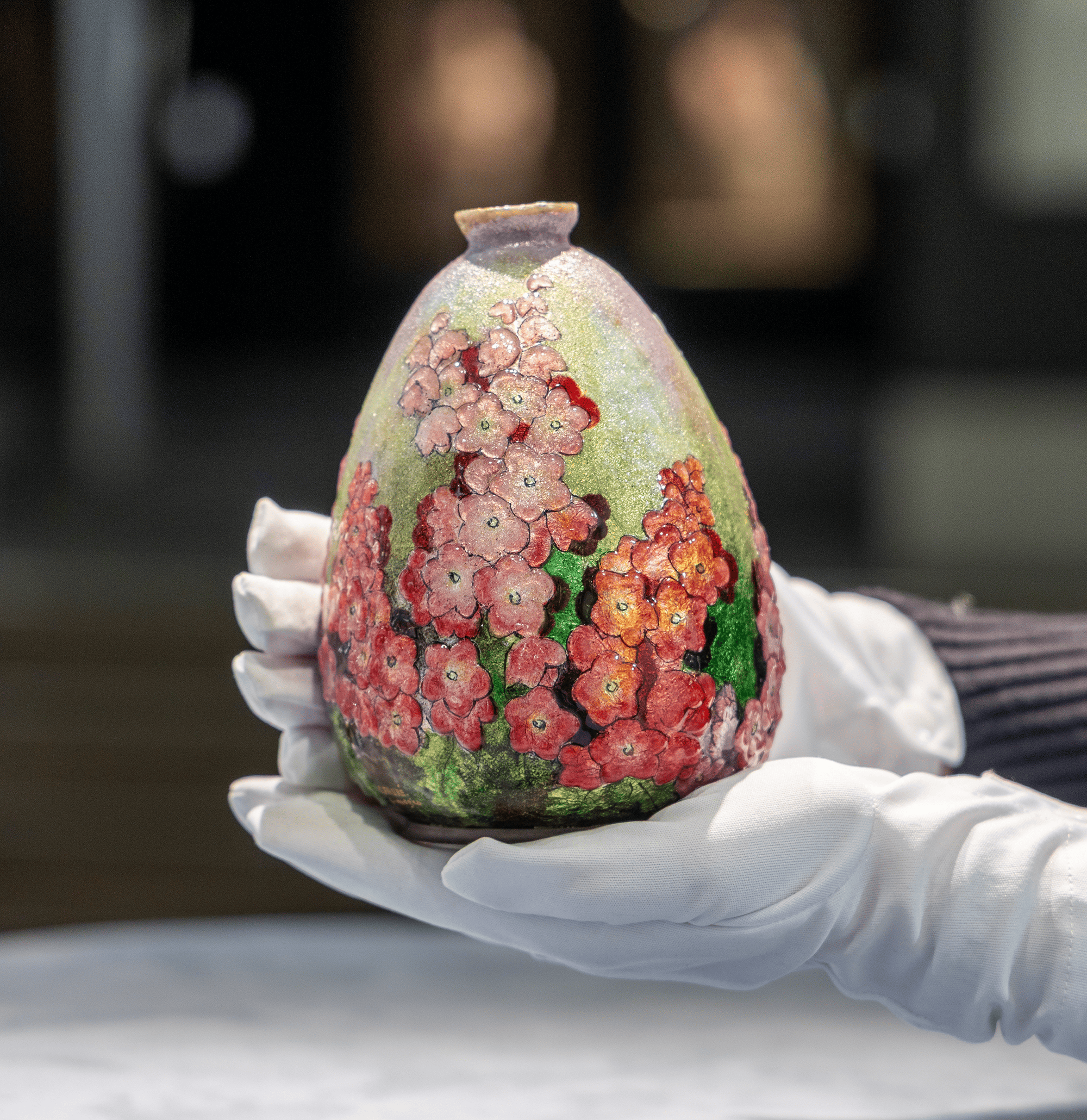 Camille Fauré Enamel Flora Vase