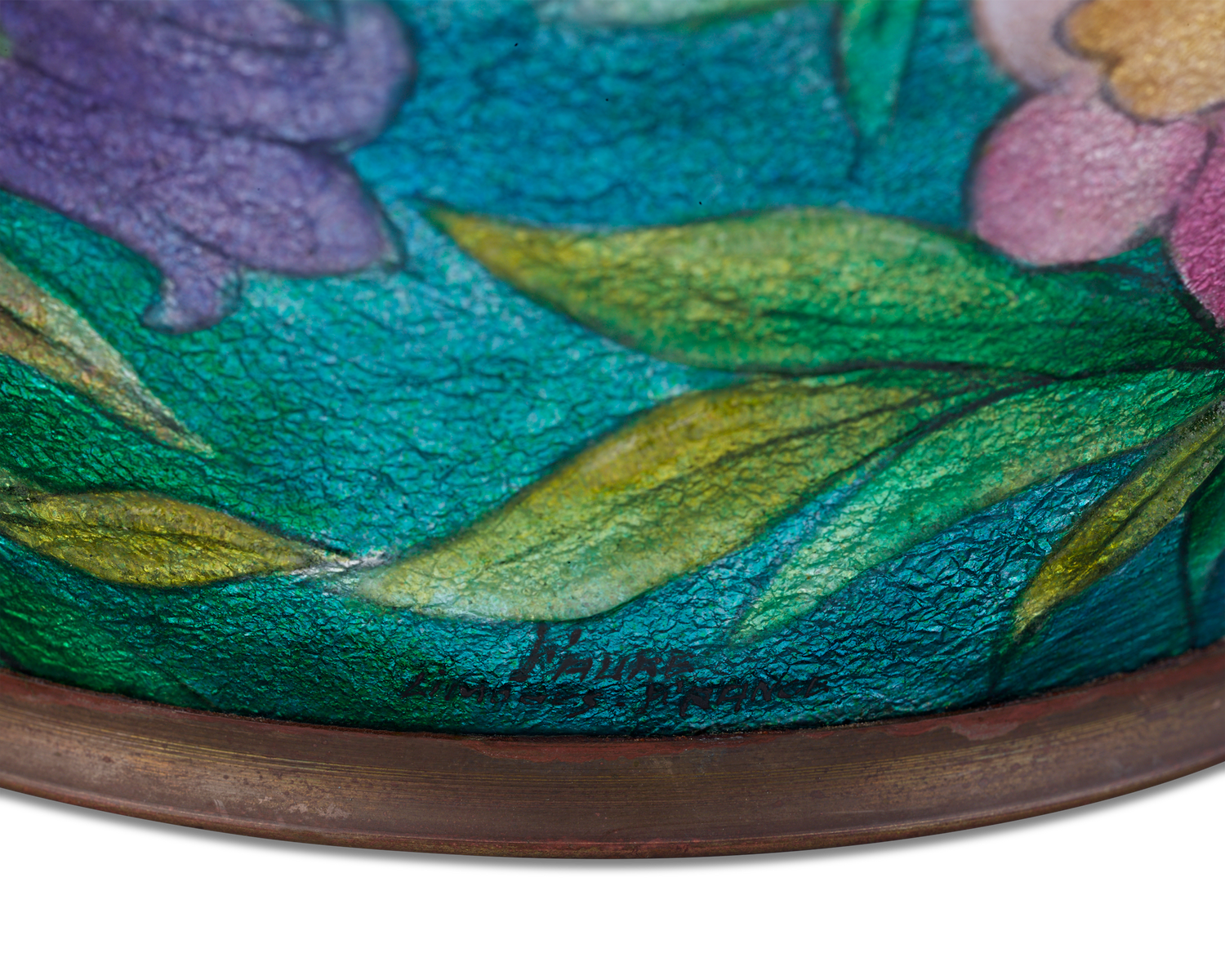 Blue & Pink Canterbury Bell Vase with Cover by Camille Fauré