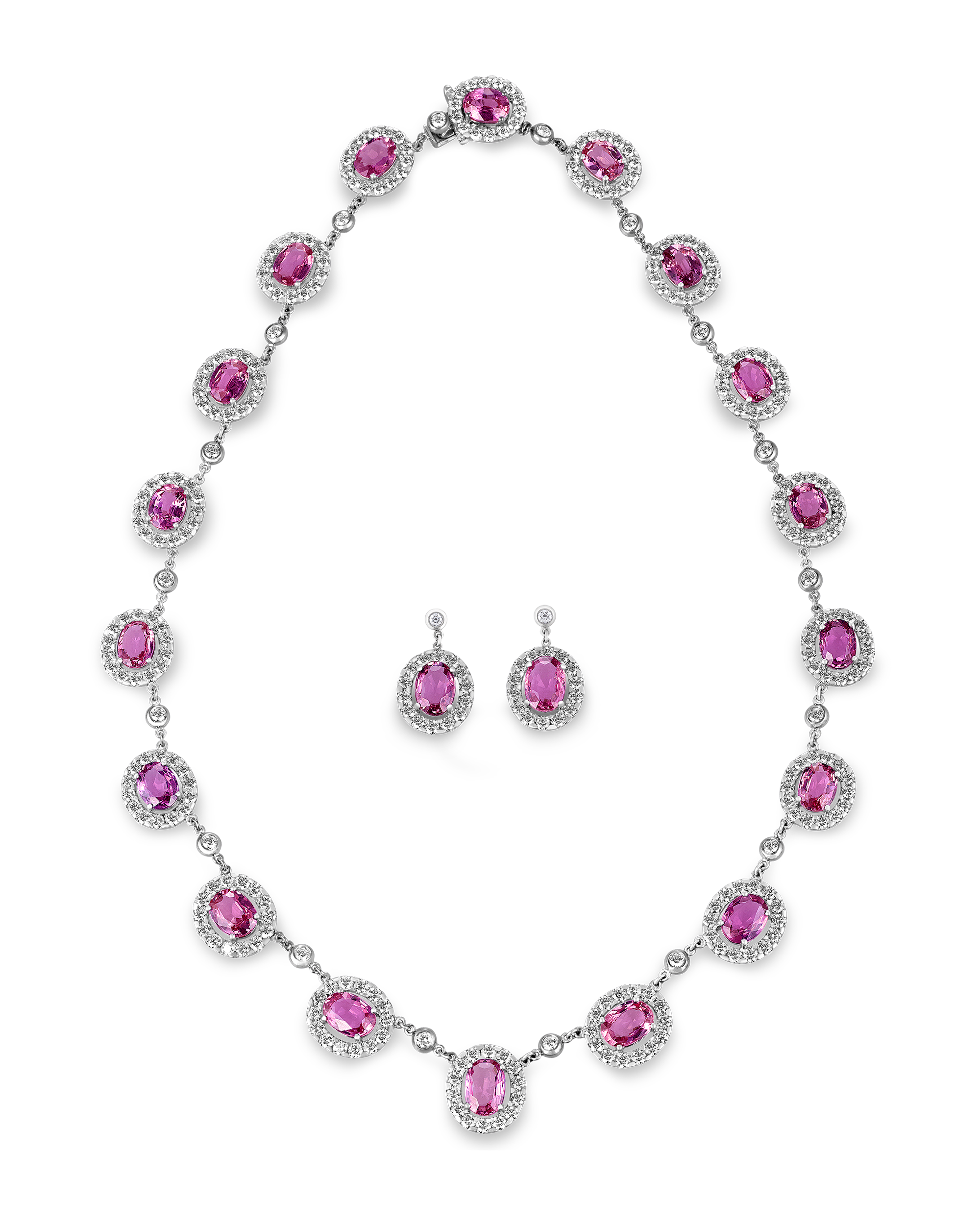 Pink Sapphire Suite, 34.77 Carats