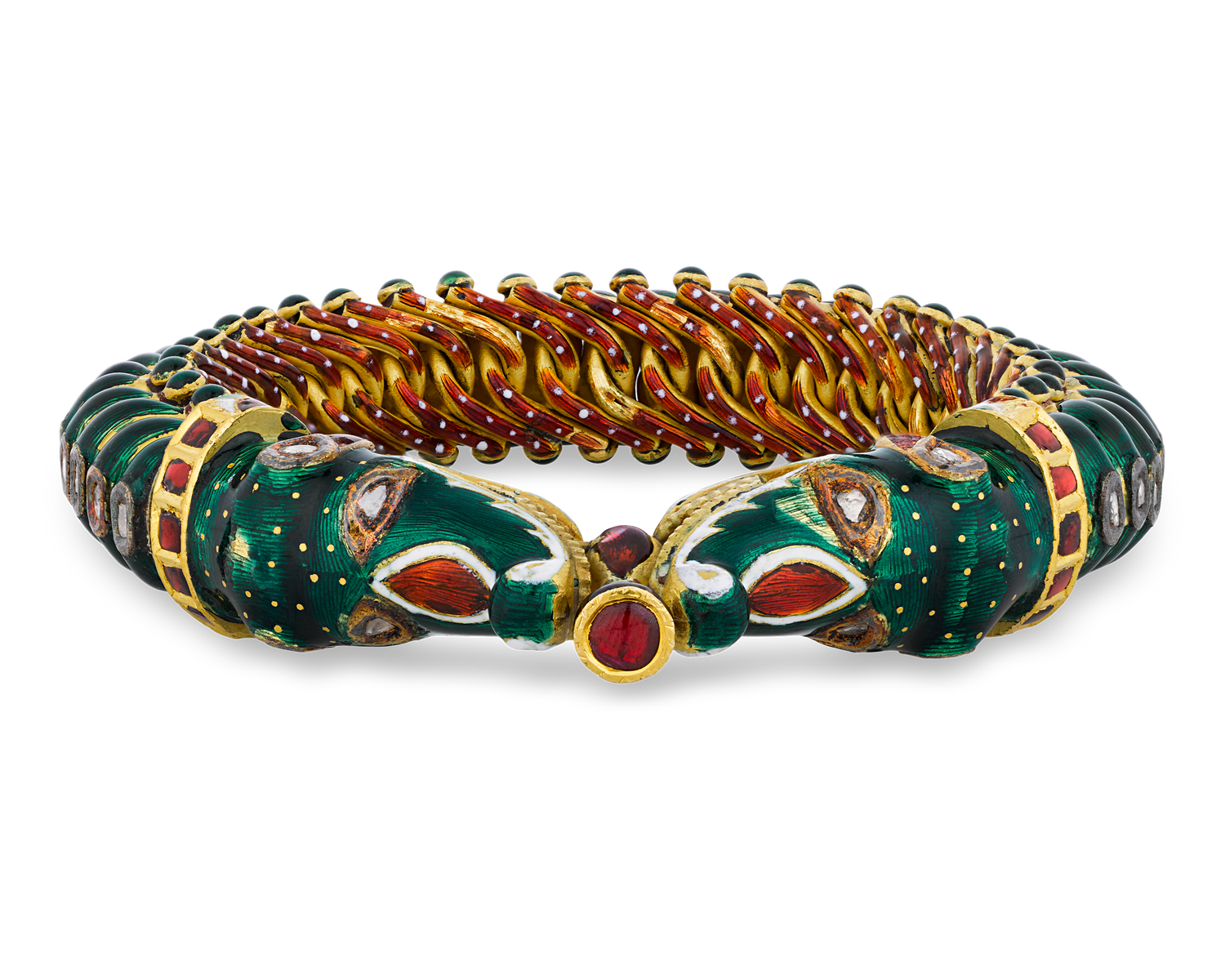 Enamel and Gold Dragon Bracelet