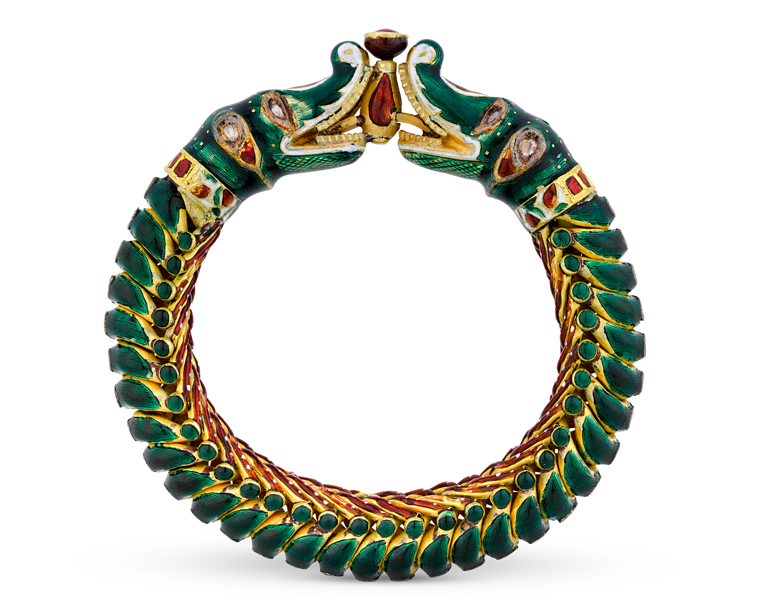 Enamel and Gold Dragon Bracelet