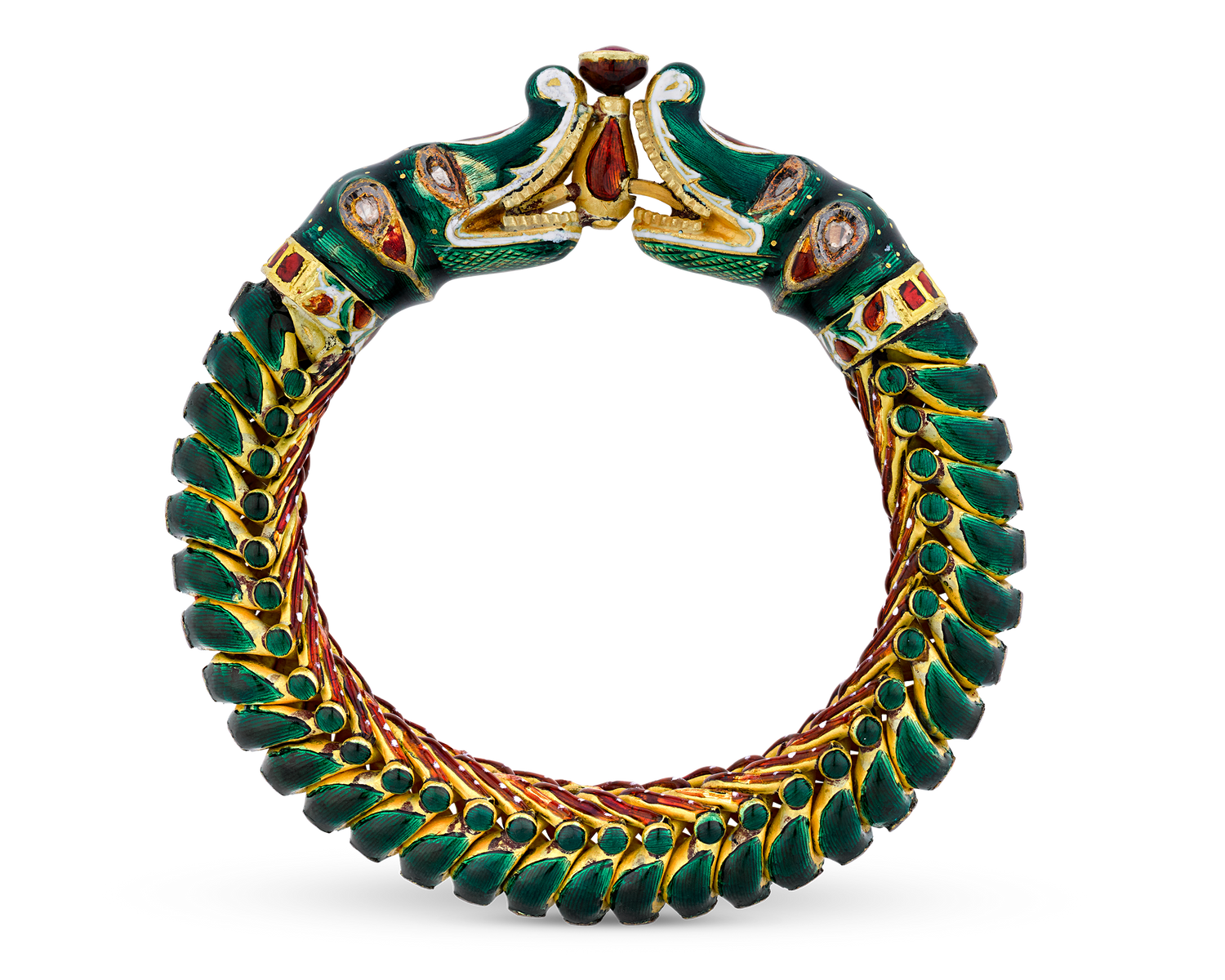 Enamel and Gold Dragon Bracelet