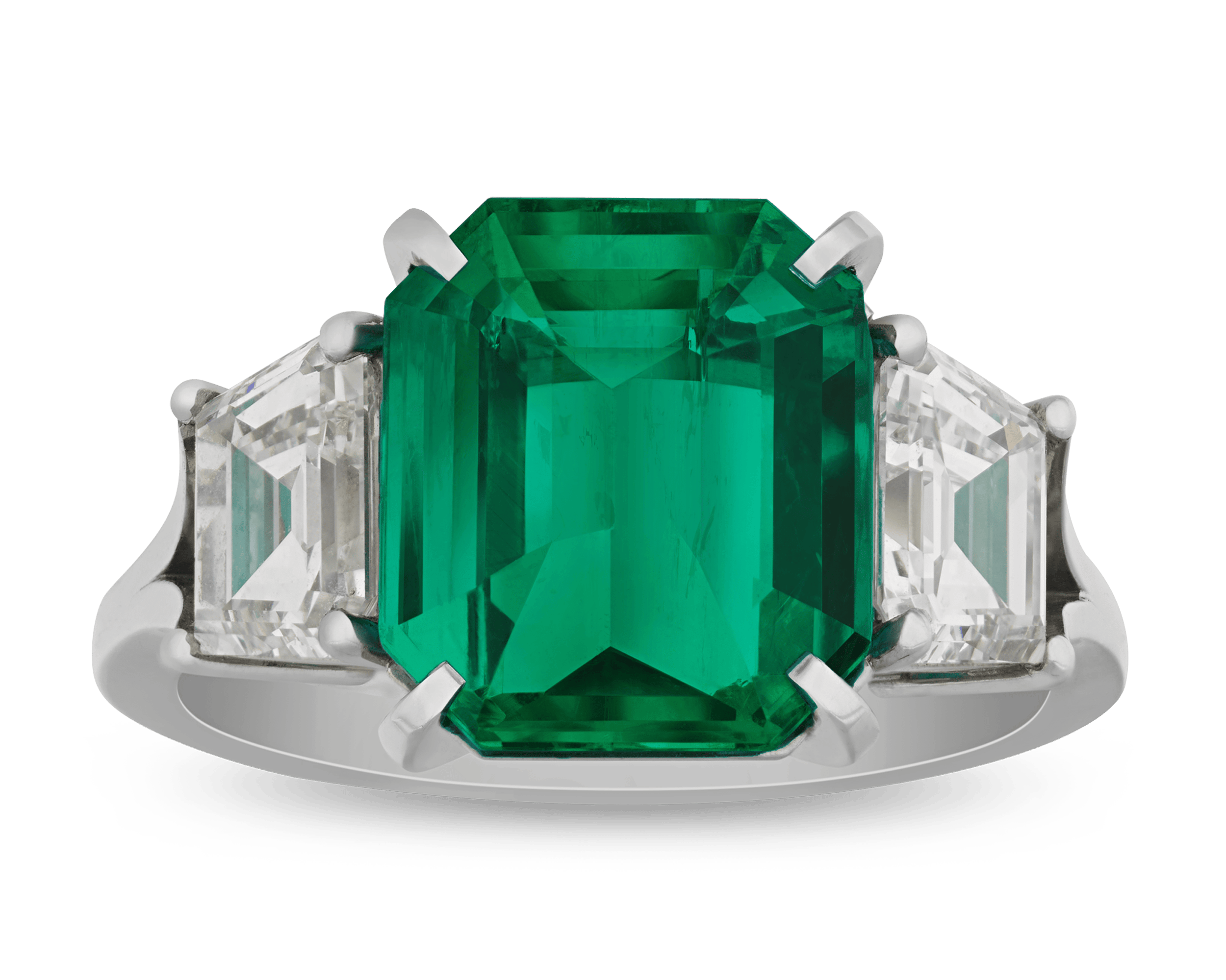 Emerald-Cut Colombian Emerald Ring, 4.62 Carats