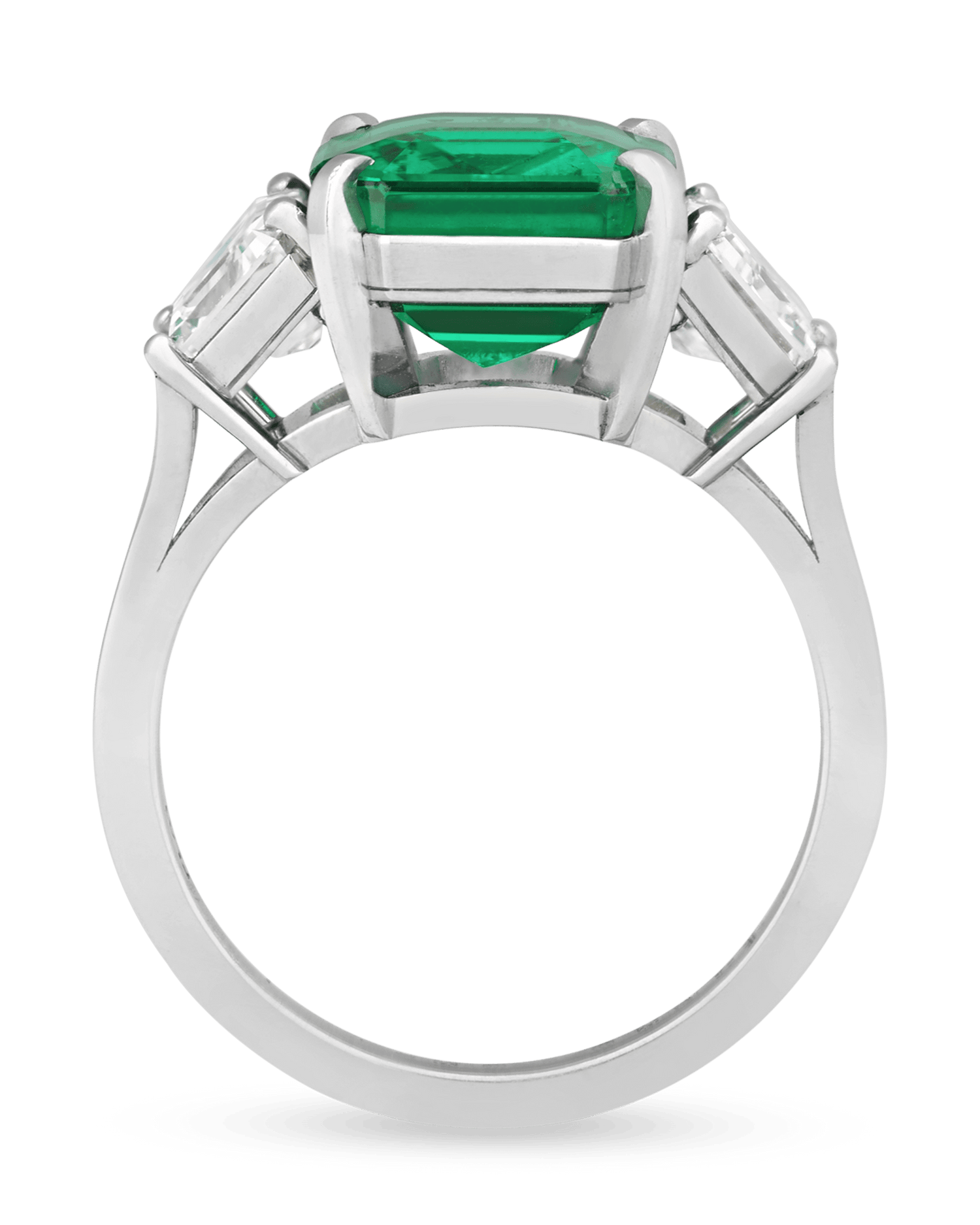 Emerald-Cut Colombian Emerald RIng, 4.62 Carats