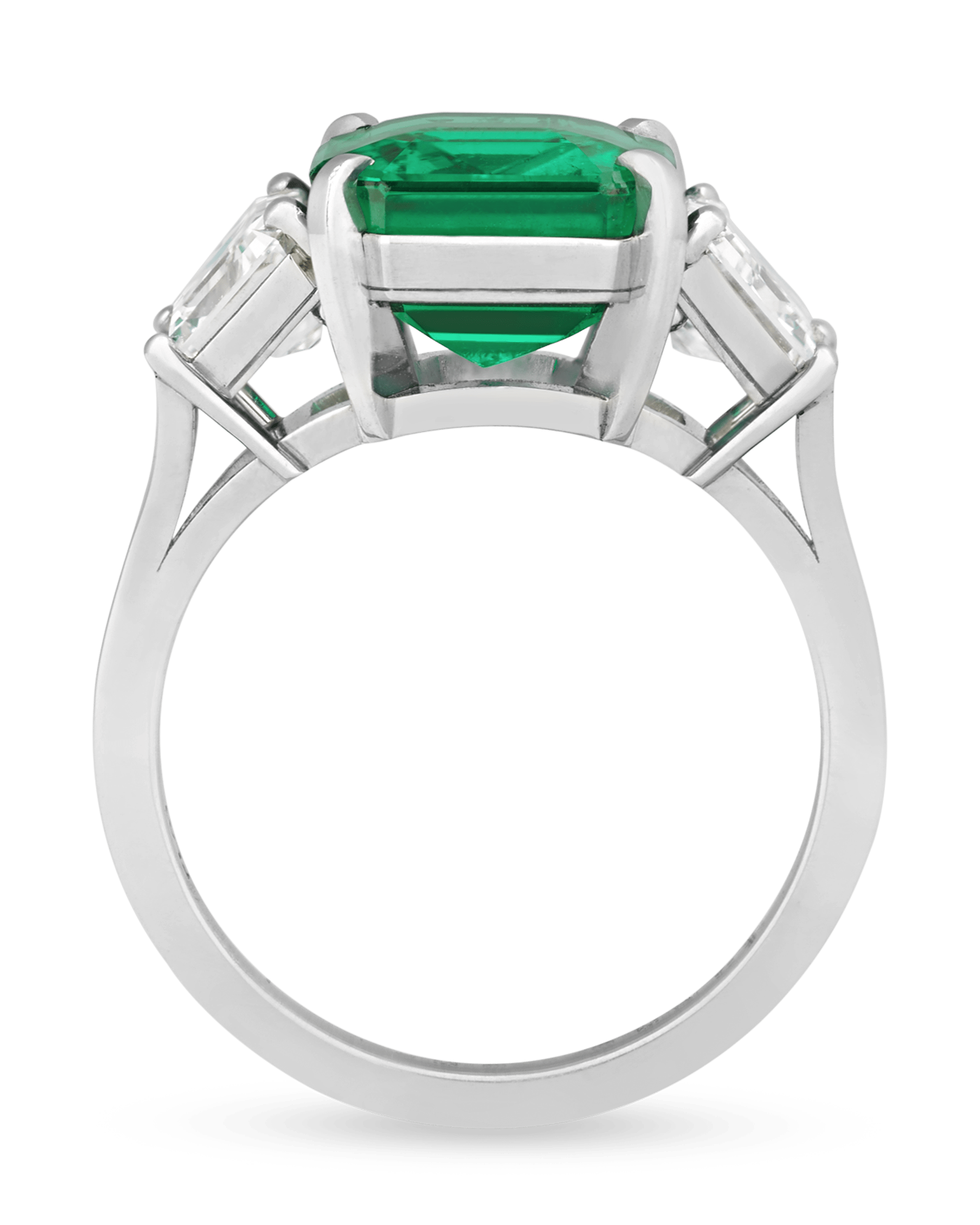 Emerald Cut Colombian Emerald Ring, 4.62 Carats