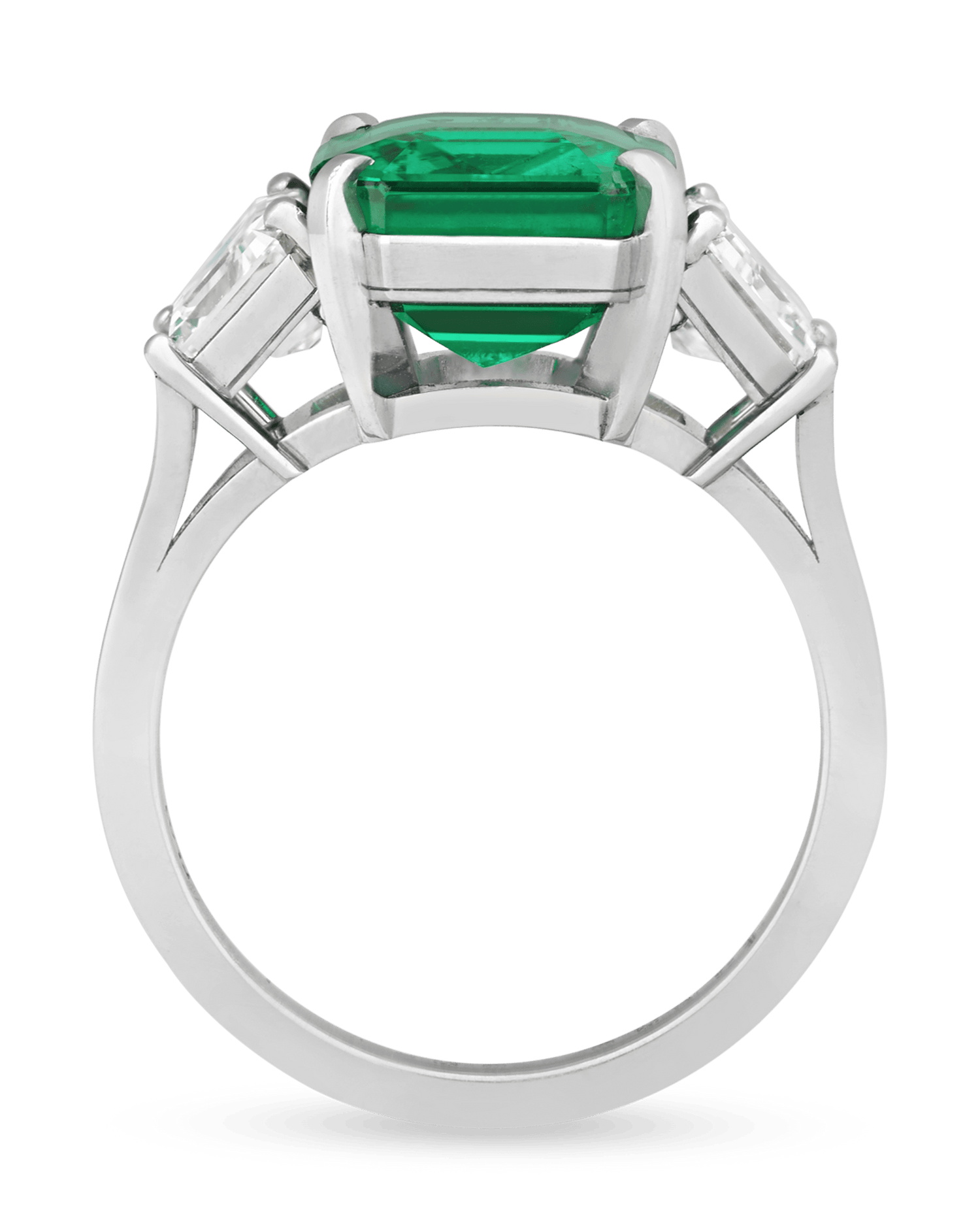 Emerald Cut Colombian Emerald Ring, 4.62 Carats