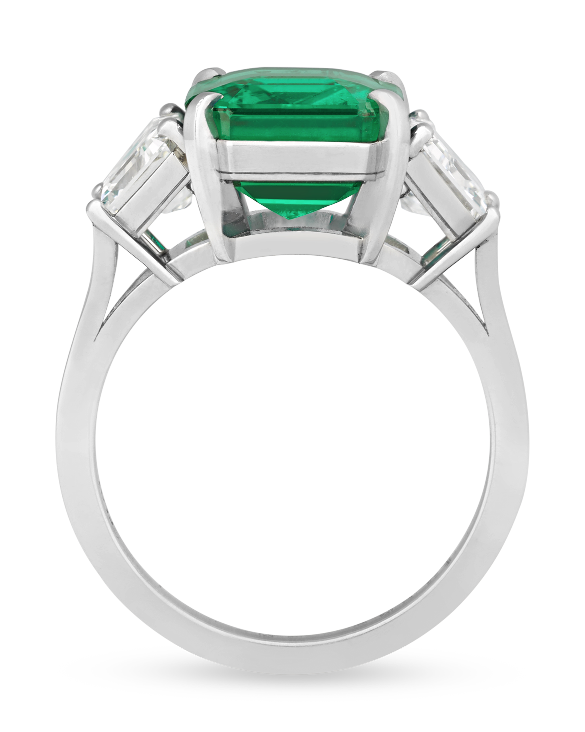 Emerald Cut Colombian Emerald Ring, 4.62 Carats