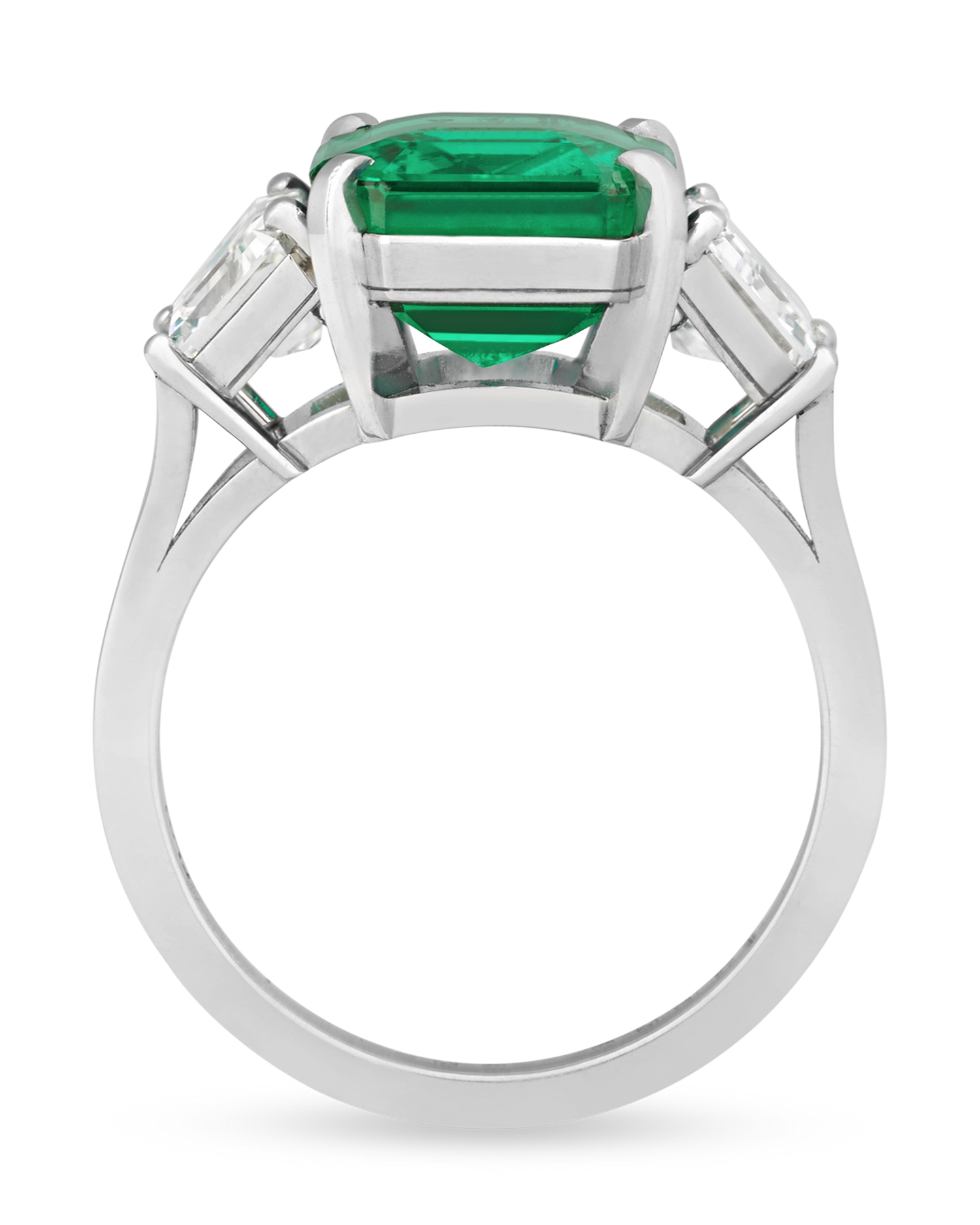 Emerald Cut Colombian Emerald Ring, 4.62 Carats