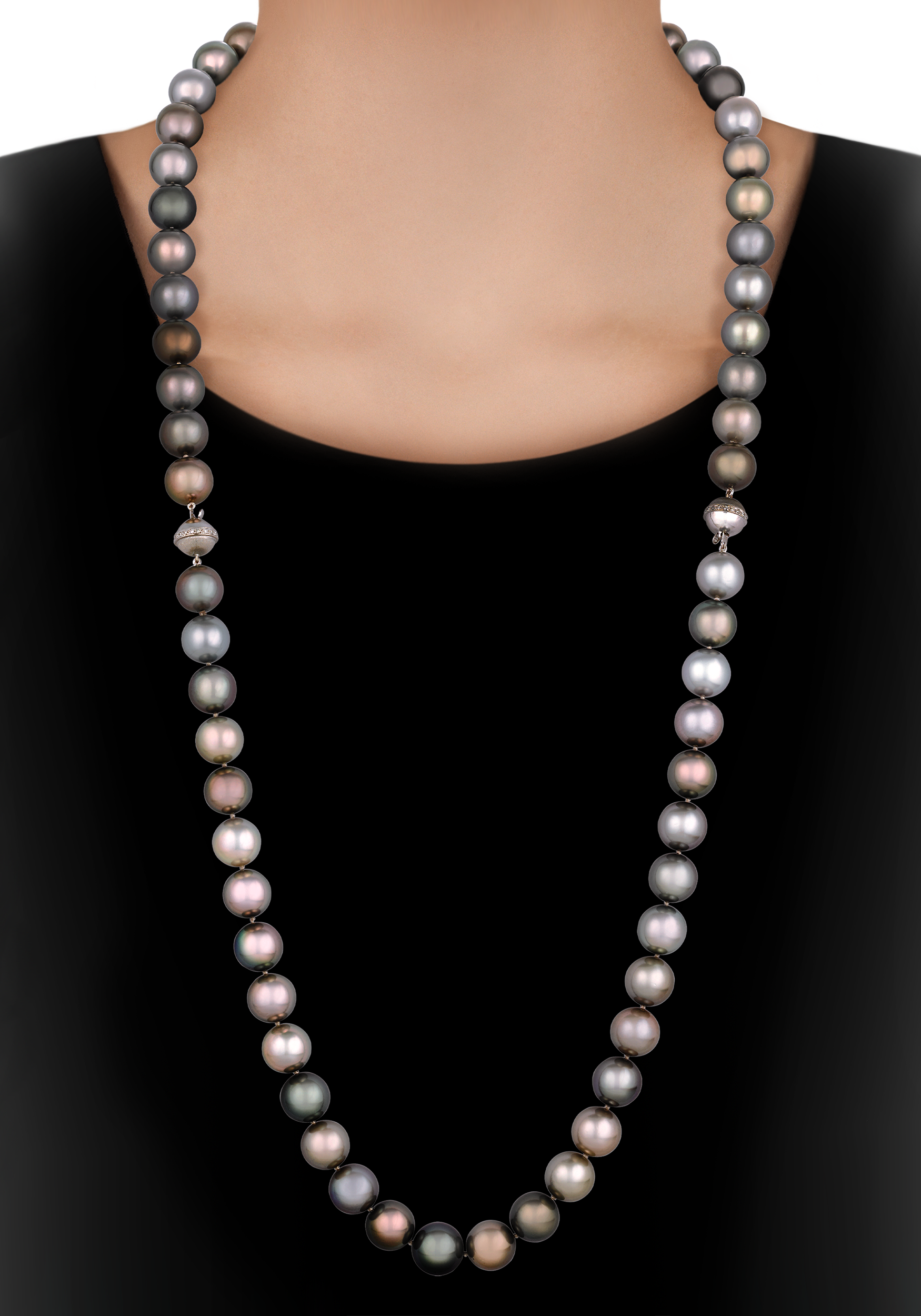 Multi-Colored Tahitian Pearl Convertible Necklace