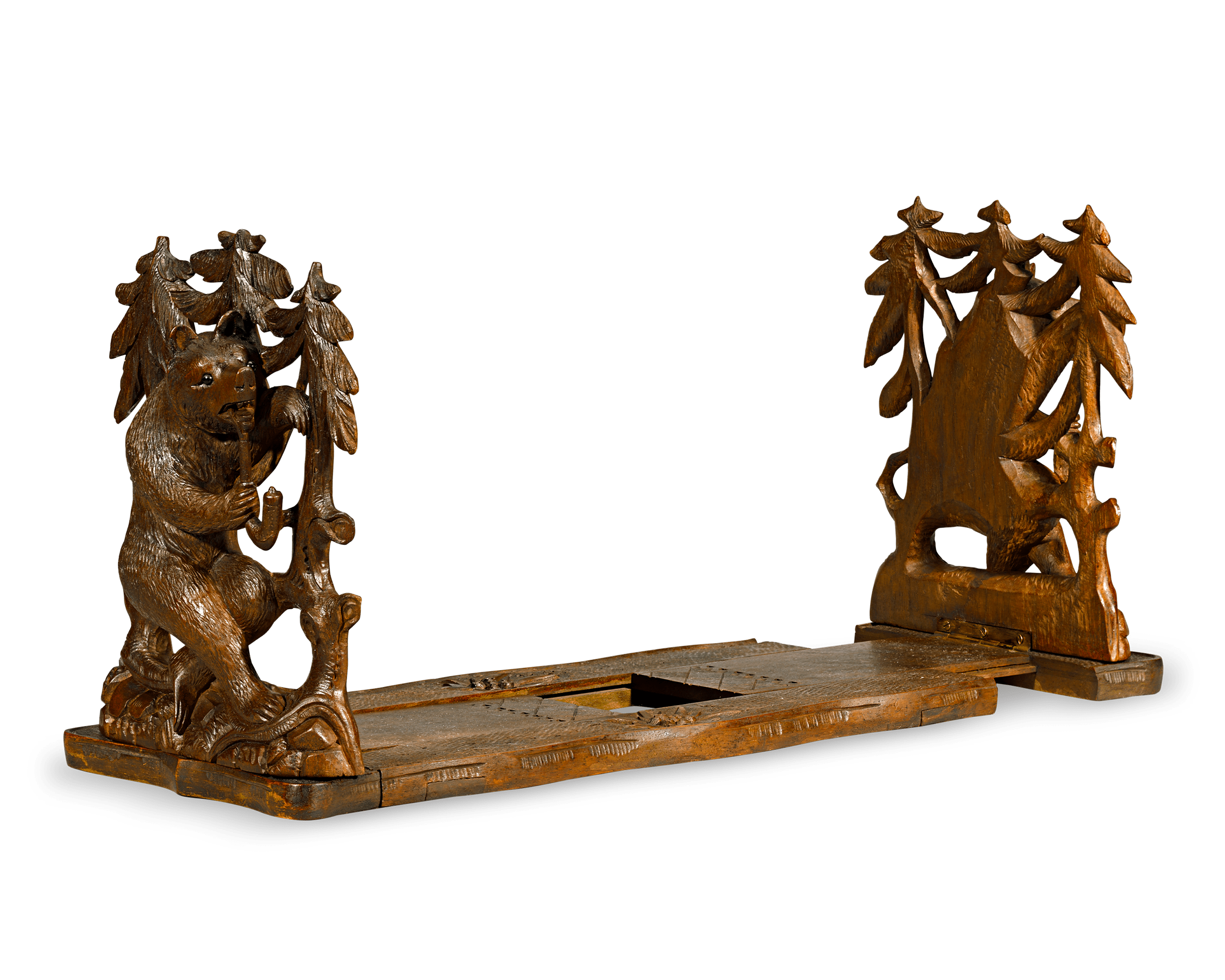 Swiss Black Forest Bookends, circa 1920