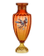 Moser Vase with Gilt and Enamel Bird